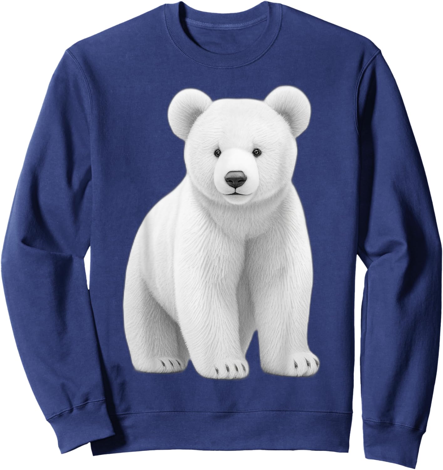 Adorable White Teddy Bear for Teddy Bear Lovers, for Mom Sweatshirt - Sweatshirt | Navy