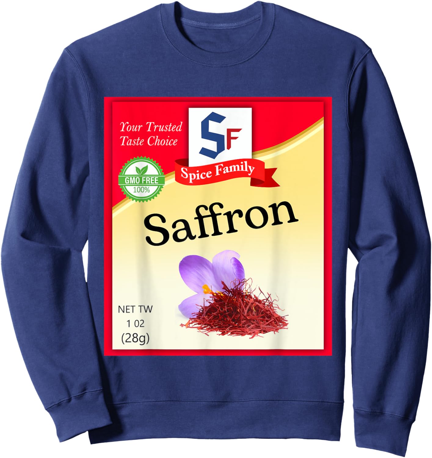 Saffron Condiment Costume Holiday Spice Costumes Sweatshirt - Sweatshirt | Navy
