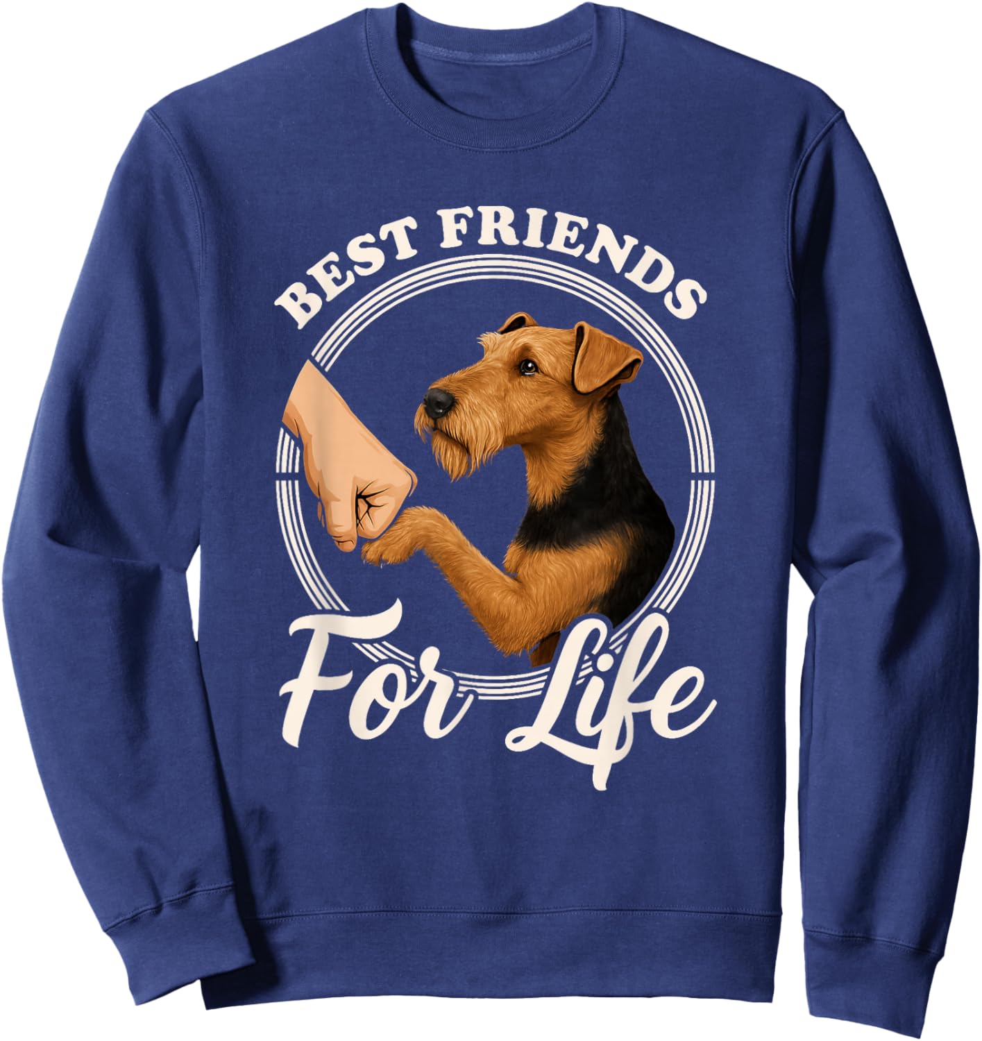Airedale Terrier Dog Lover Design Beautiful Airedale Terrier Sweatshirt - Sweatshirt | Navy