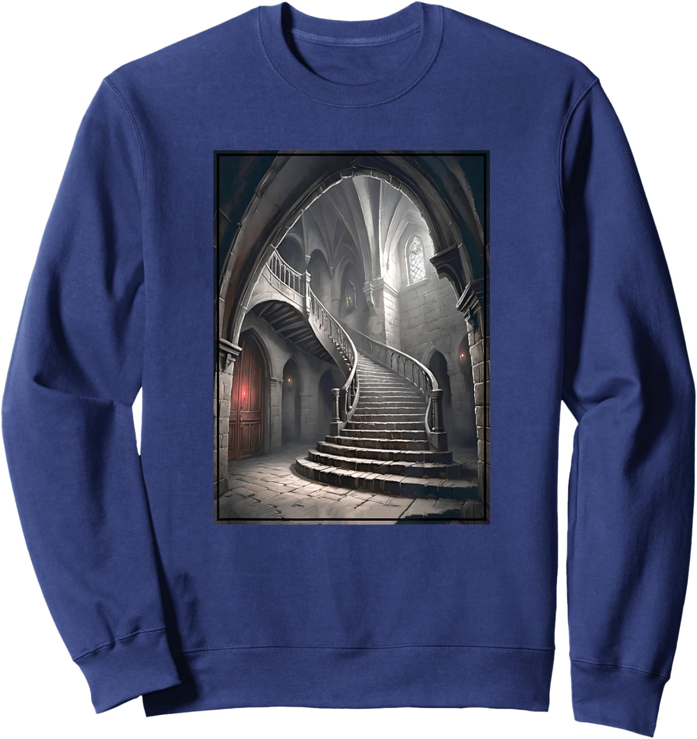 Dracula's Castle Staircase and Architecture Sweatshirt - Sweatshirt | Navy