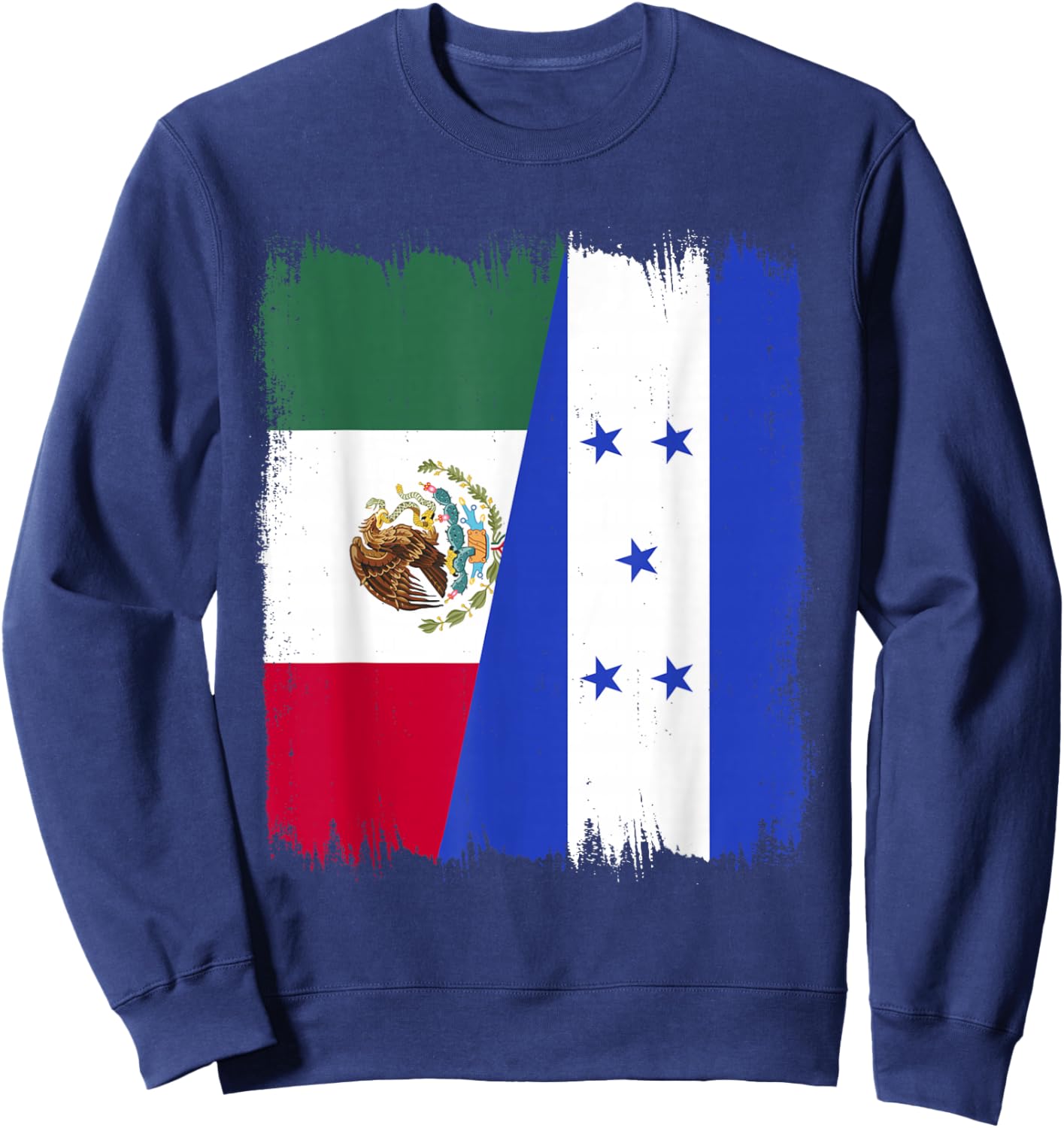 Mexico Honduras Flag Mexican Hondurian Roots Wear Sweatshirt - Sweatshirt | Navy