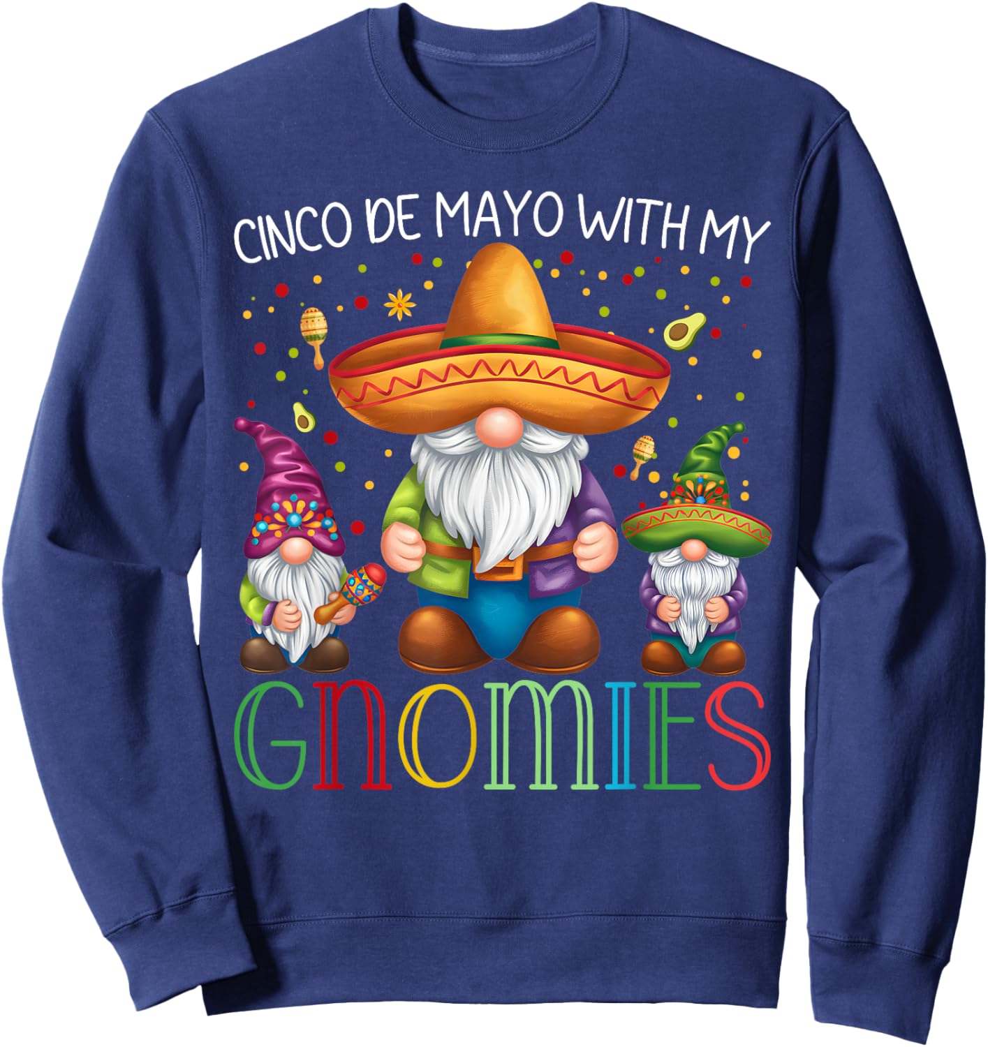Cinco De Mayo gnomes Boy Girls mexican 5 de mayo gnome Women Sweatshirt - Sweatshirt | Navy