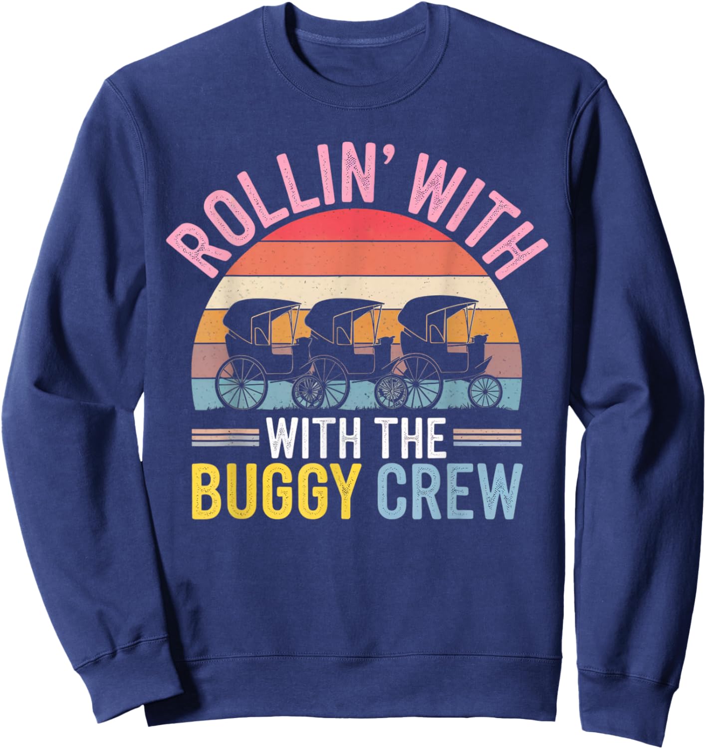 Amish Buggy – Classic Countryside Design Sweatshirt - Sweatshirt | Navy
