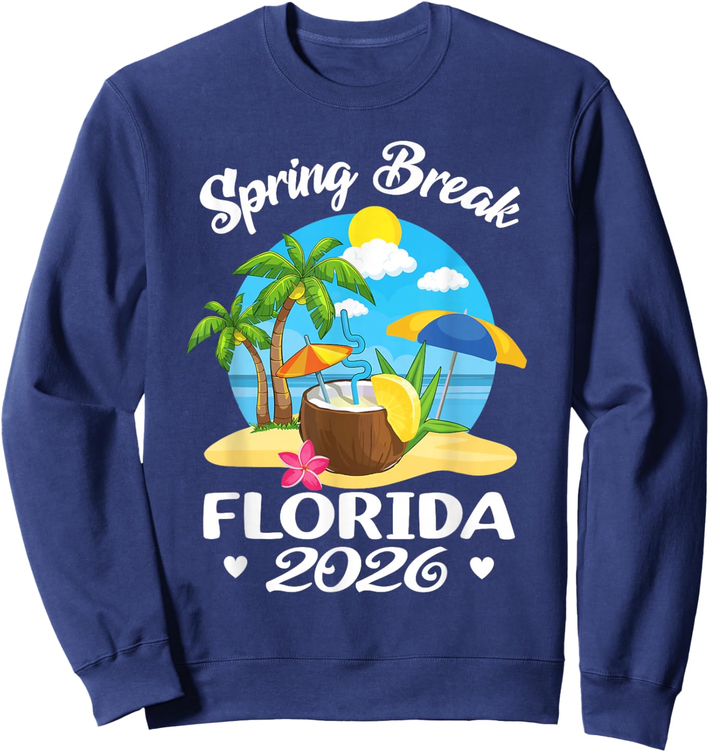 Florida 2026 Spring Break Family Beach Trip Sweatshirt - Sweatshirt | Navy