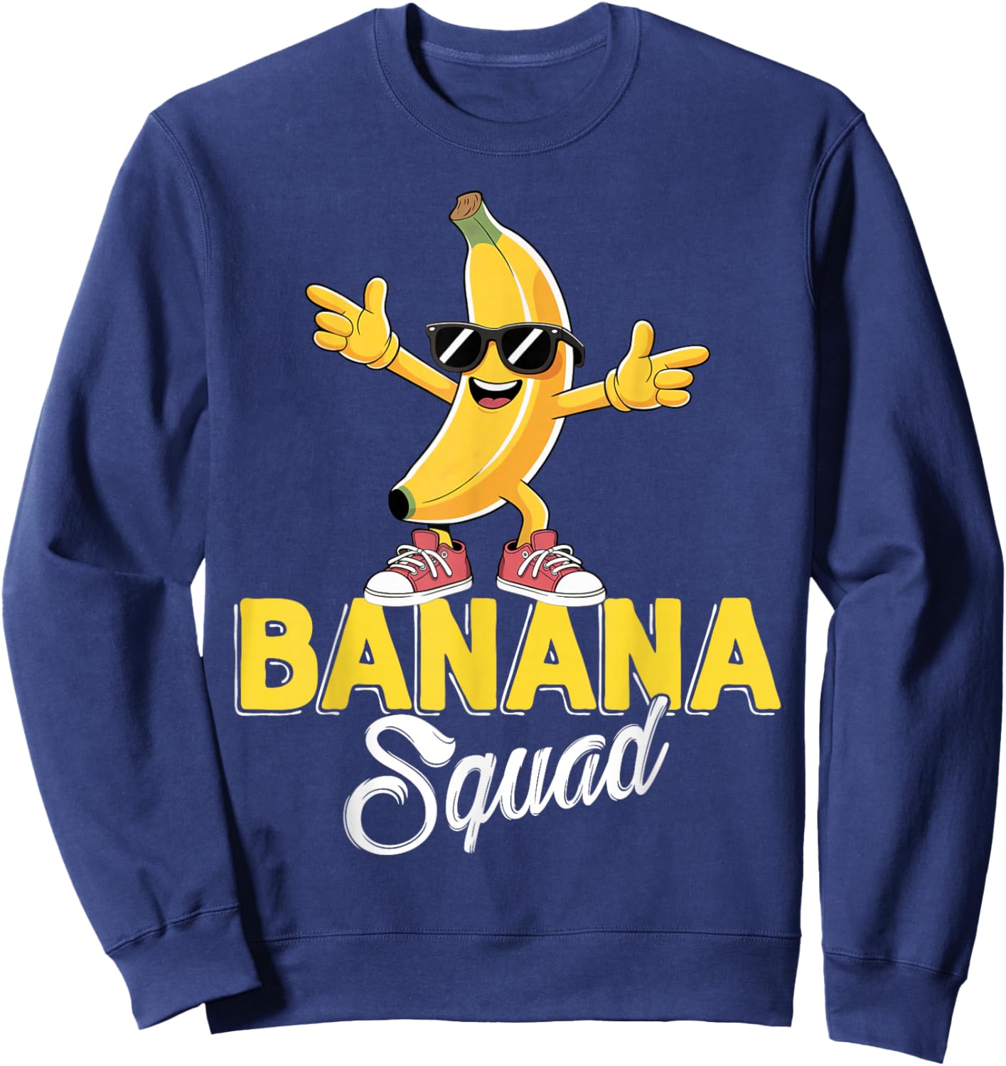 Banana Squad Dabbing Banana Fruit Lover Boys Kids Men Women Sweatshirt - Sweatshirt | Navy