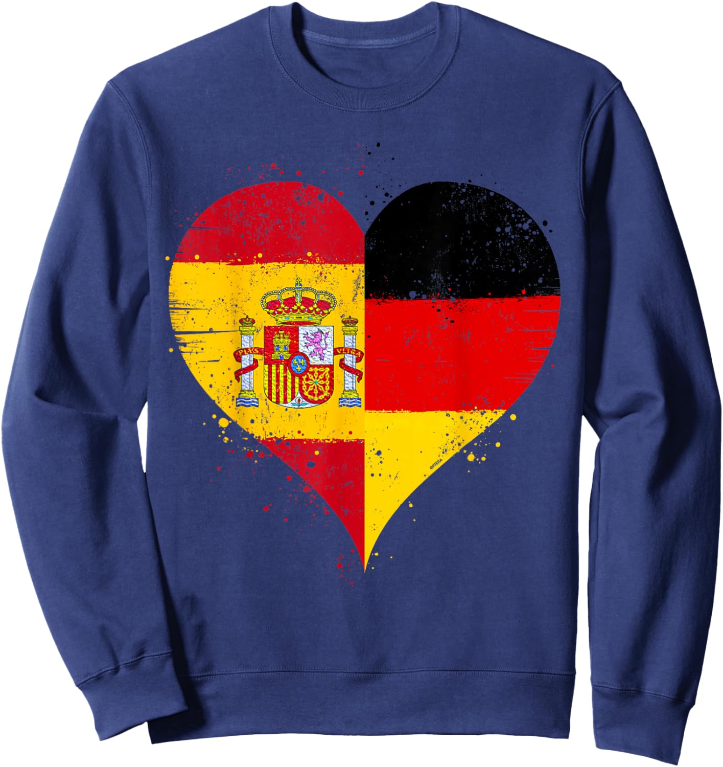 Spanien Deutschland Flagge Stolze Spanisch Deutsch Fans Sweatshirt - Sweatshirt | Navy