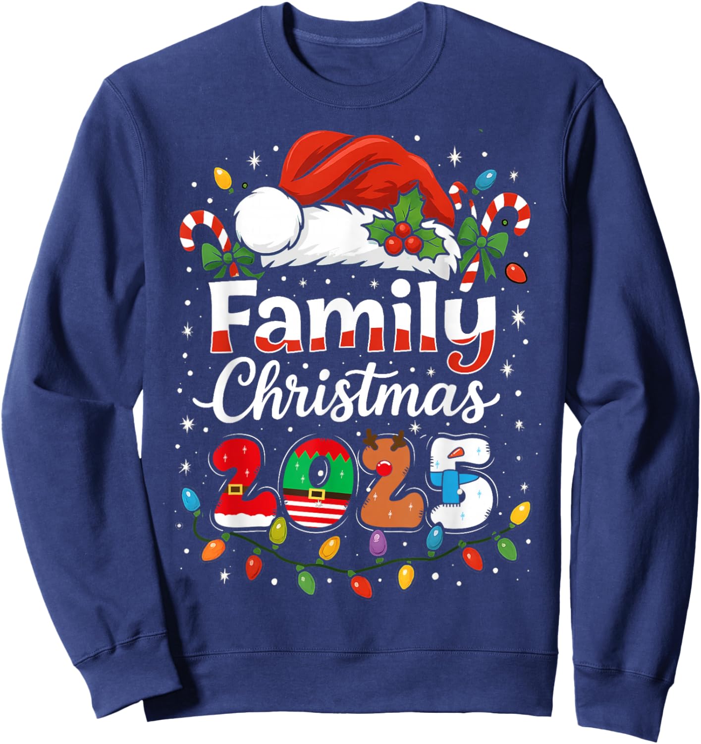 Family Christmas 2025 Matching Outfit Xmas Men Women Kids Sweatshirt - Sweatshirt | Navy