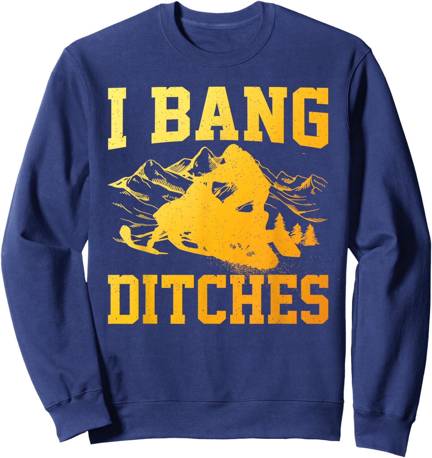 Snowmobile Art Women Snowmobiling Snowmobile Lover Sweatshirt - Sweatshirt | Navy