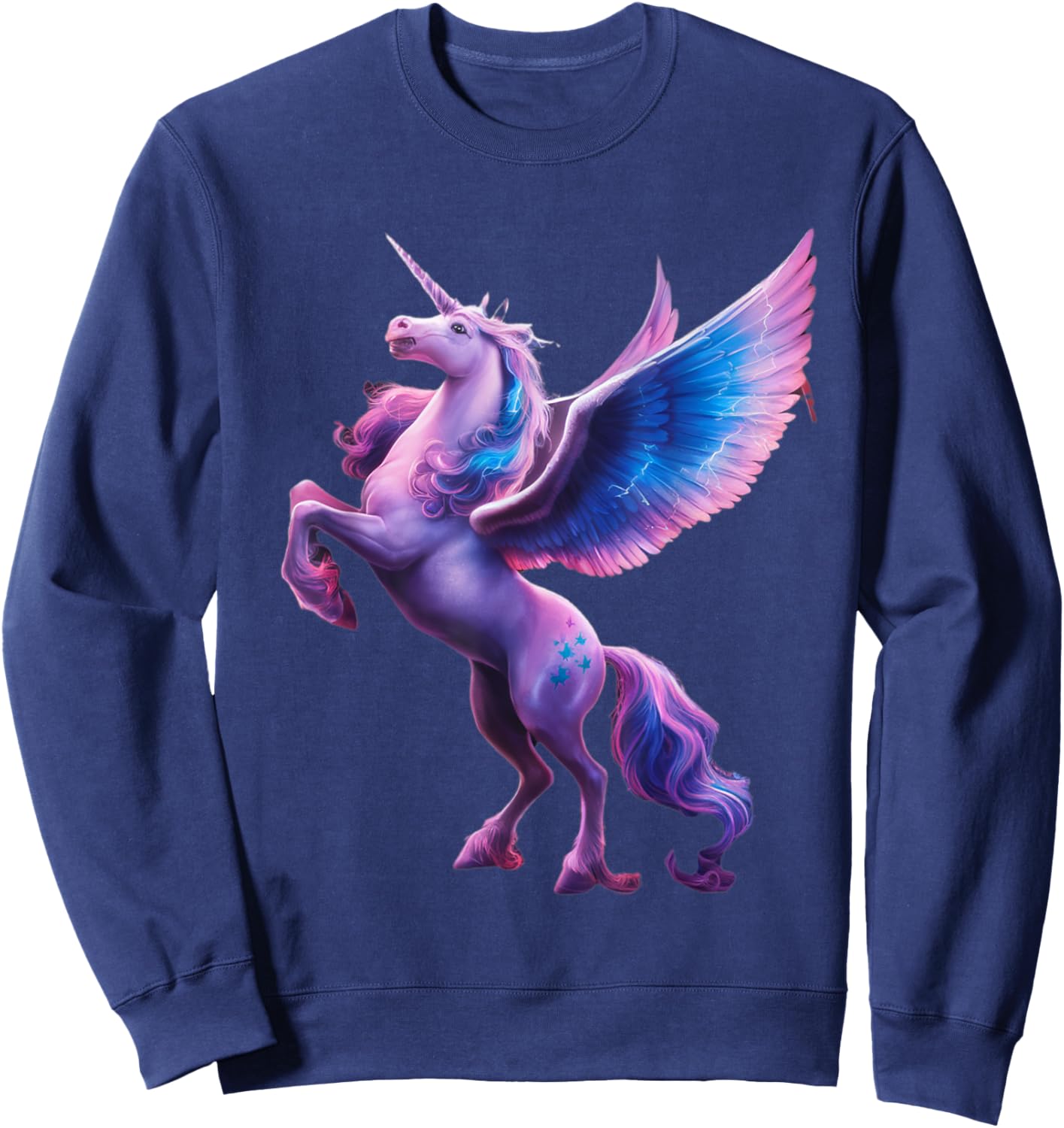 Unicorn Magical Mystical Purple Unicorn Pegasus Sweatshirt - Sweatshirt | Navy