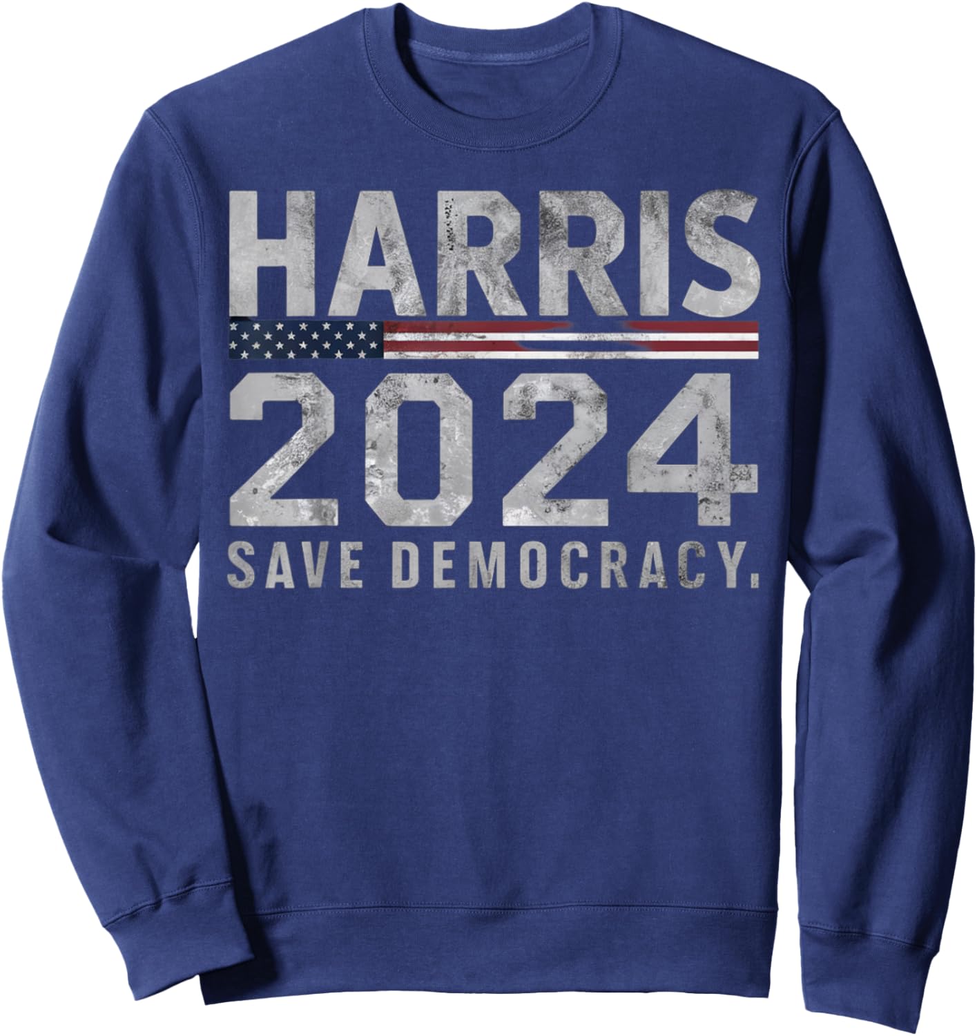 Save Democracy Kamala Harris for President 2024 Sweatshirt - Sweatshirt | Navy