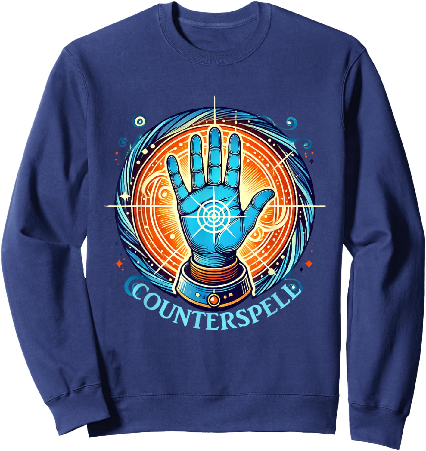 Counterspell Fantasy RPG Magic Spell Sweatshirt - Sweatshirt | Navy