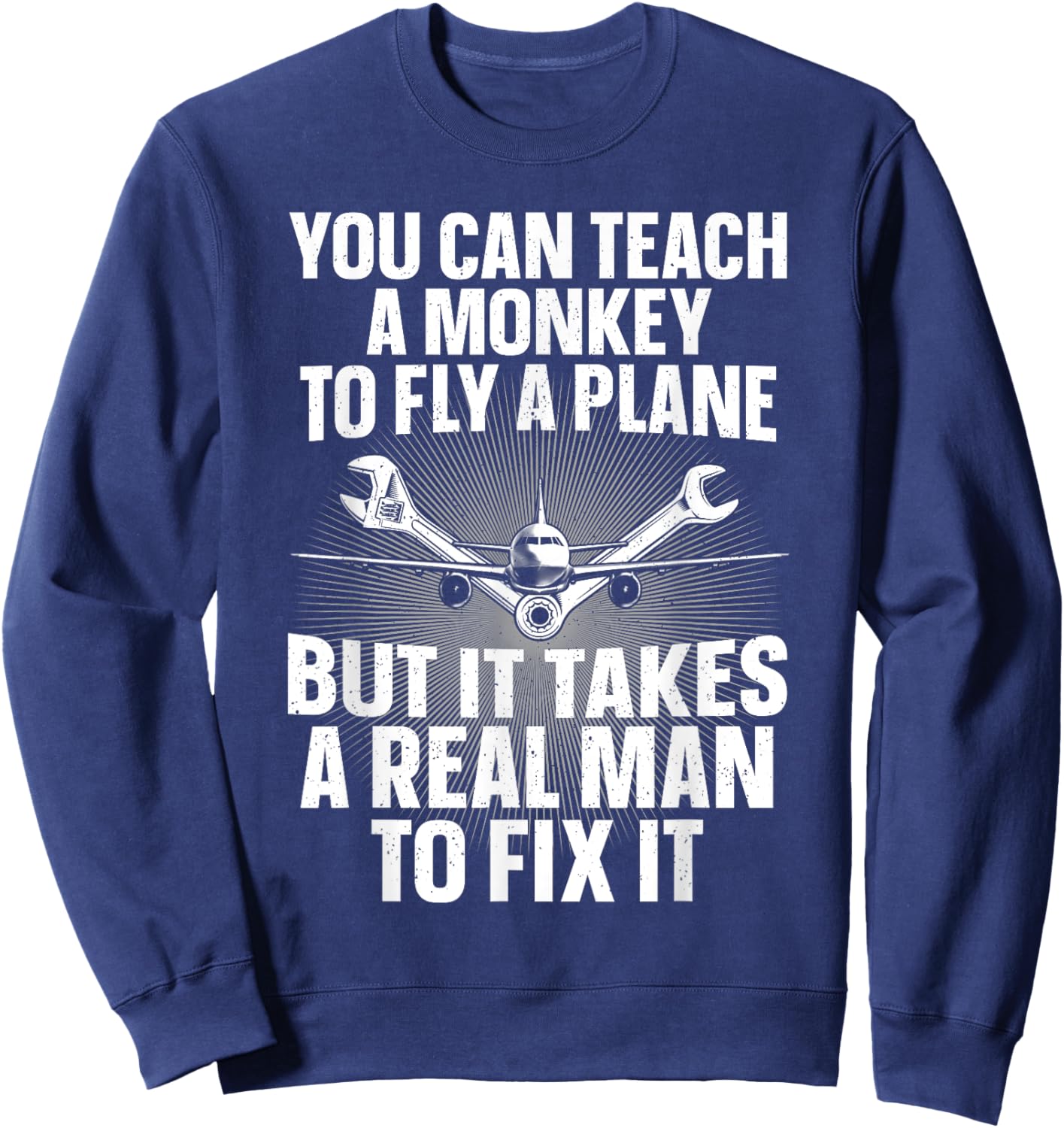 Funny Aircraft Mechanic Art Boys Aircraft Technician Sweatshirt - Sweatshirt | Navy