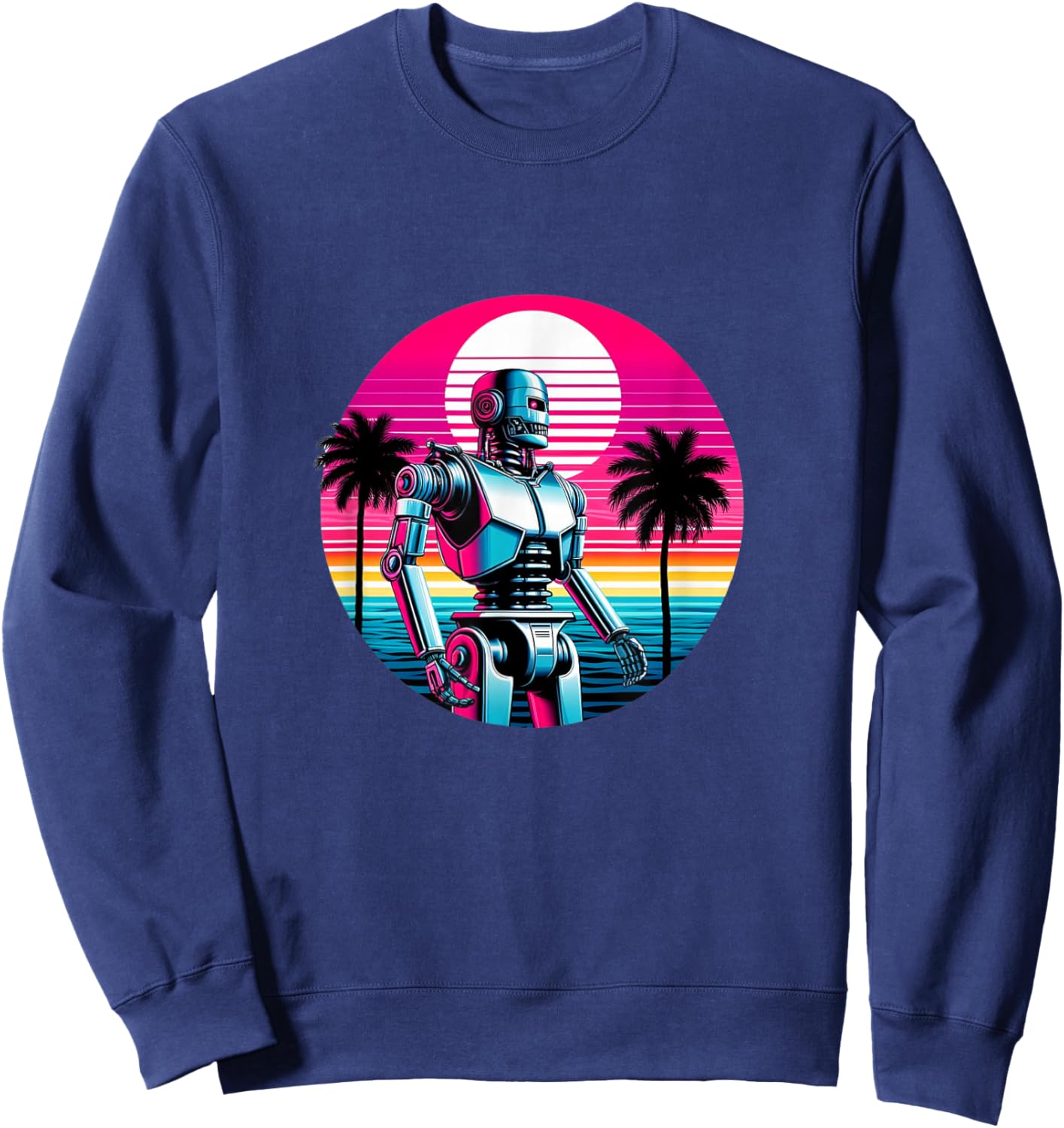 Robotics Retro Robot Machine Engineer Robots Mom Dad Kids Sweatshirt - Sweatshirt | Navy