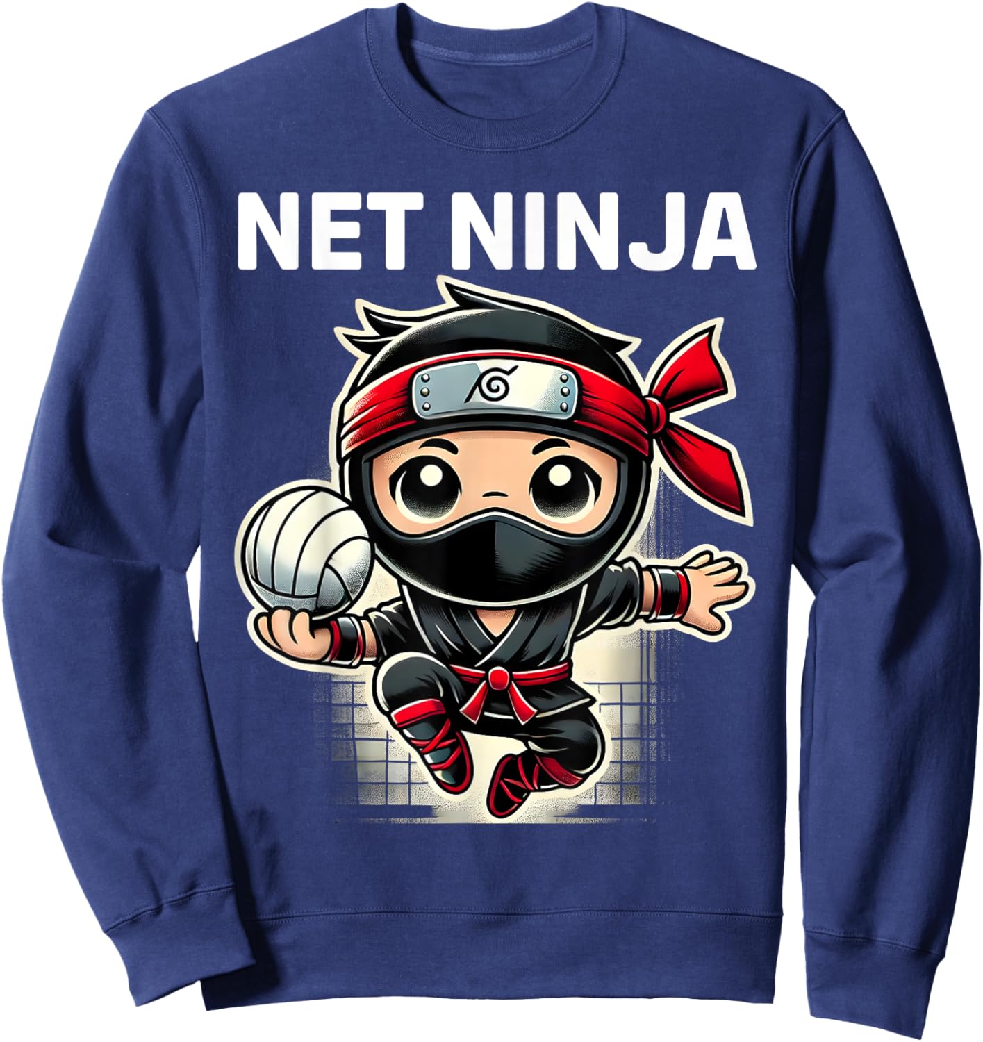Net Ninja Volleyball Martial Arts Sport Sweatshirt - Sweatshirt | Navy