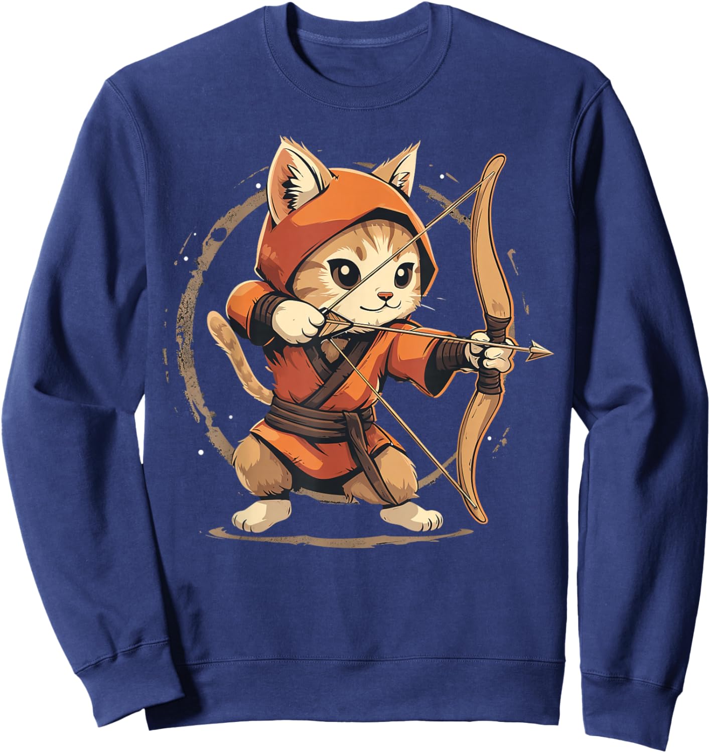 Archer Cat on Archery Women Kids Sweatshirt - Sweatshirt | Navy