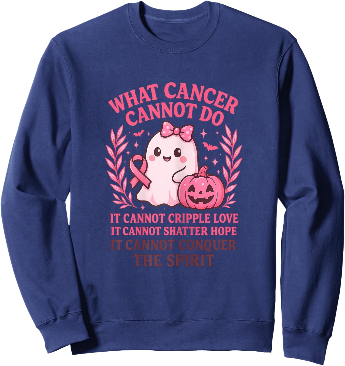 Breast Cancer Awareness Women Survivor Sweatshirt - Sweatshirt | Navy