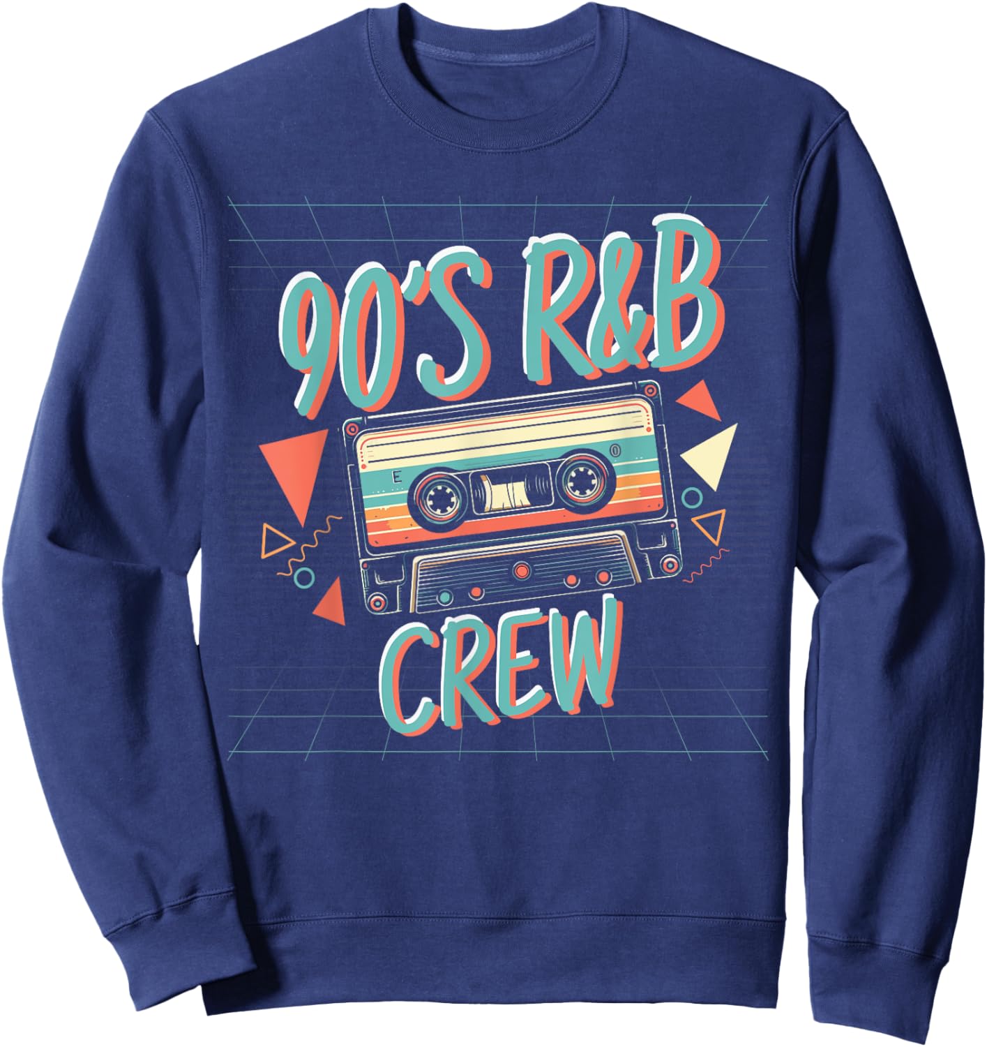 90s R&B Music Lover Crew Sweatshirt - Sweatshirt | Navy