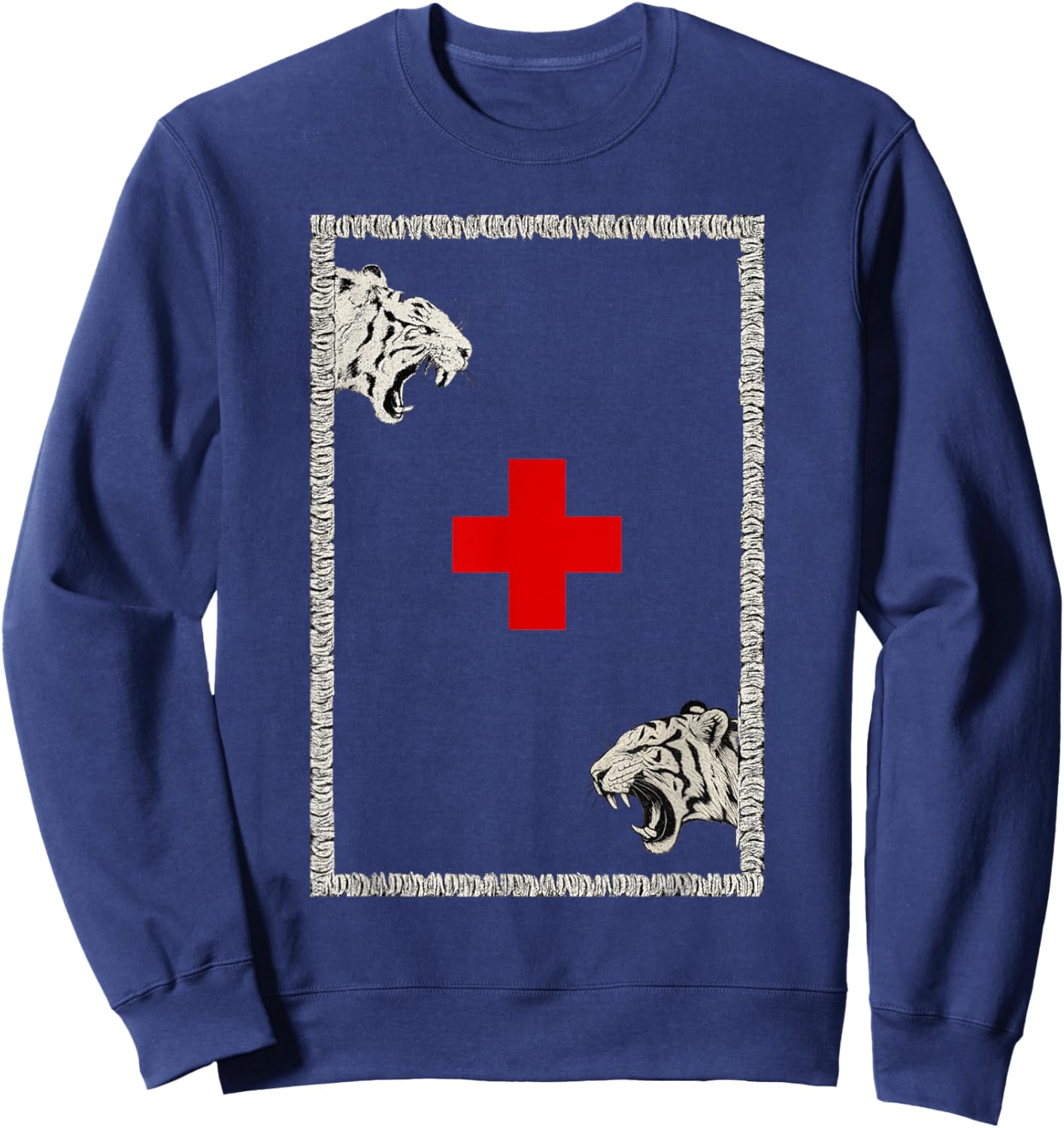 2hollis Tiger Design Sweatshirt - Sweatshirt | Navy
