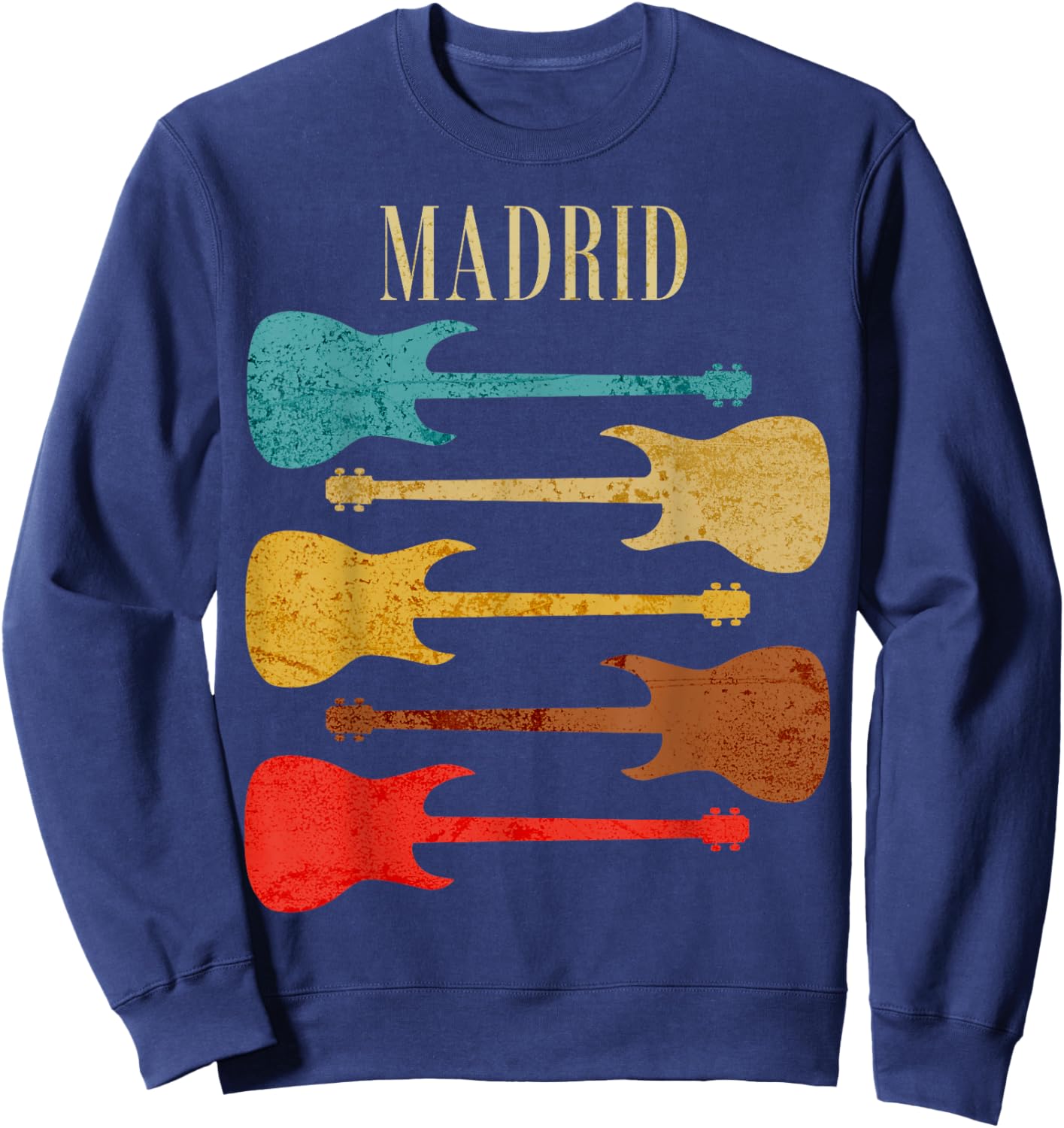 Madrid Concert Rock Music Festival Guitars Spain Sweatshirt - Sweatshirt | Navy
