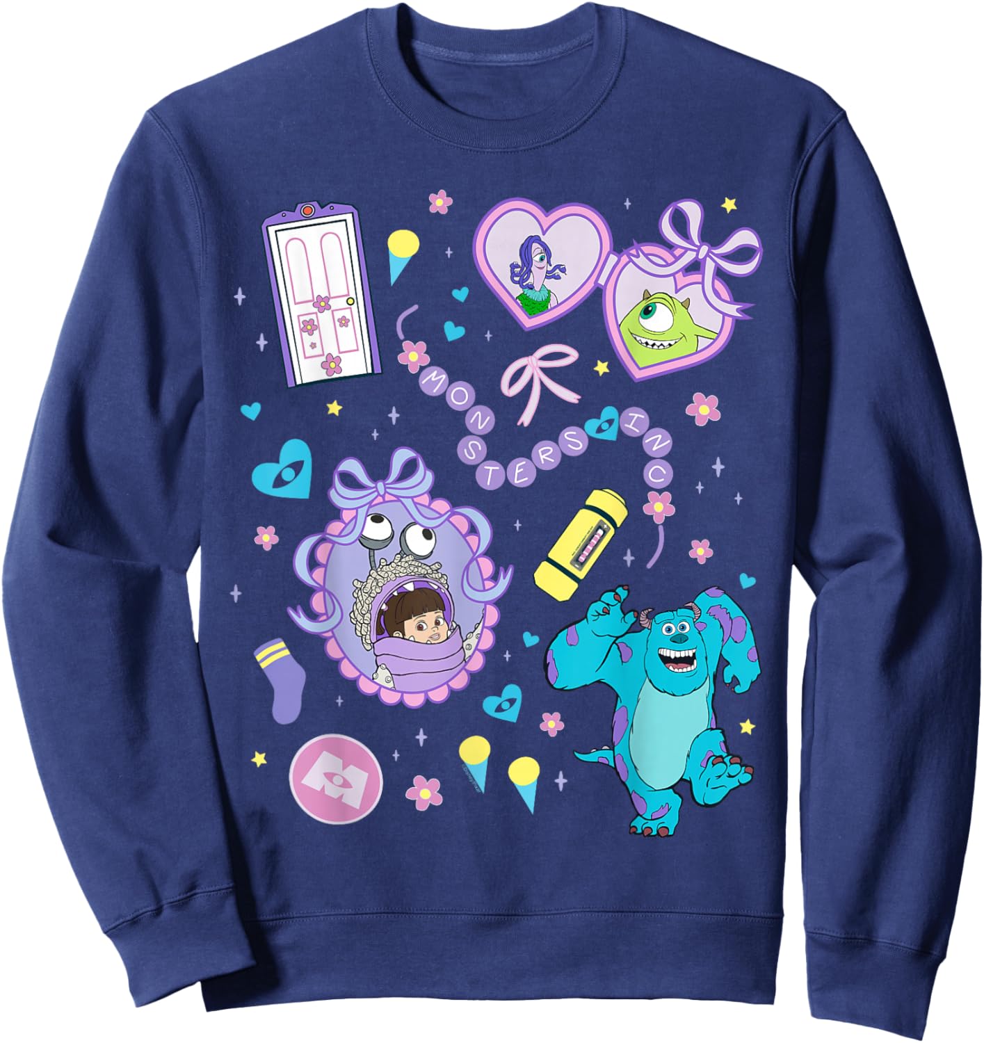 Disney and Pixar's Monsters, Inc. Coquette Collage Sweatshirt - Sweatshirt | Navy