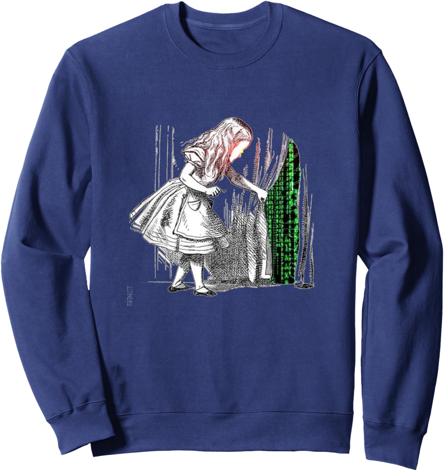 Bitcoin Girl Woman Child Matrix Laser Eyes Sweatshirt - Sweatshirt | Navy