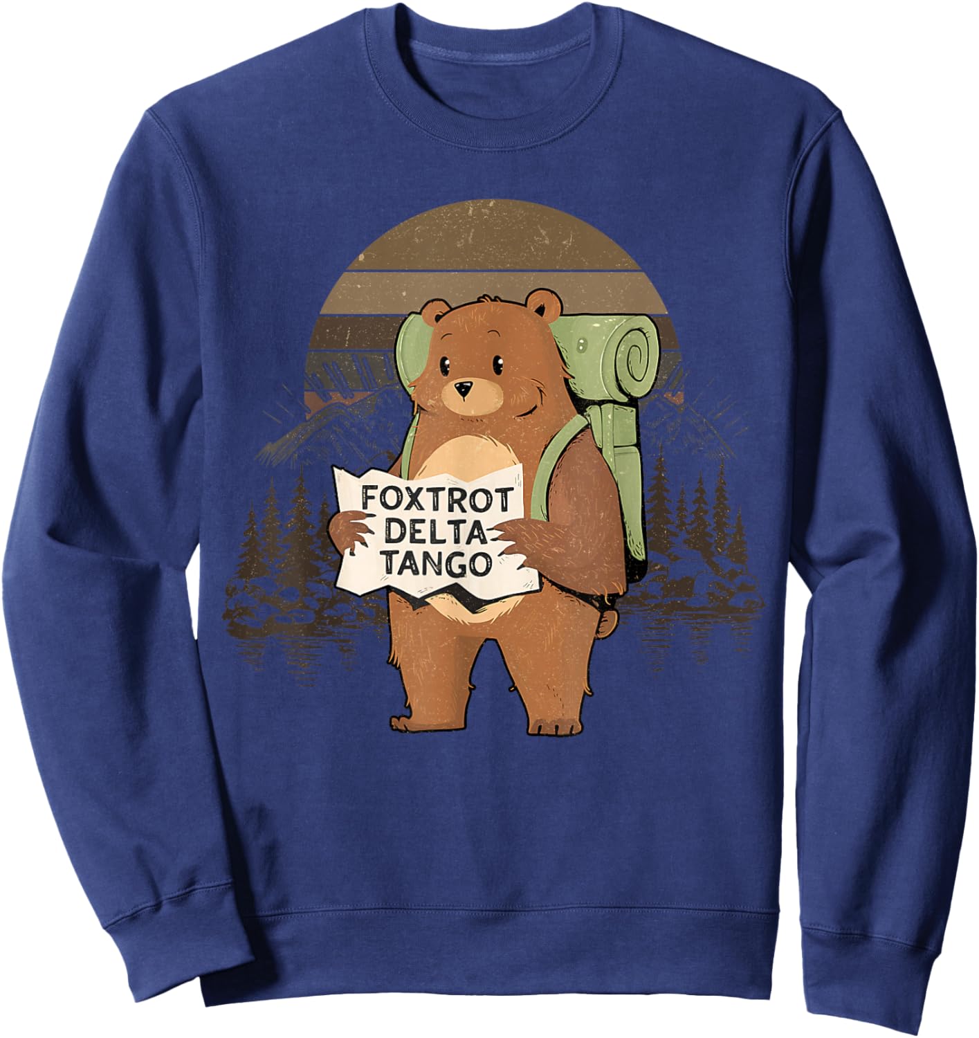 Funny Bear Foxtrots Deltas Tango Sweatshirt - Sweatshirt | Navy