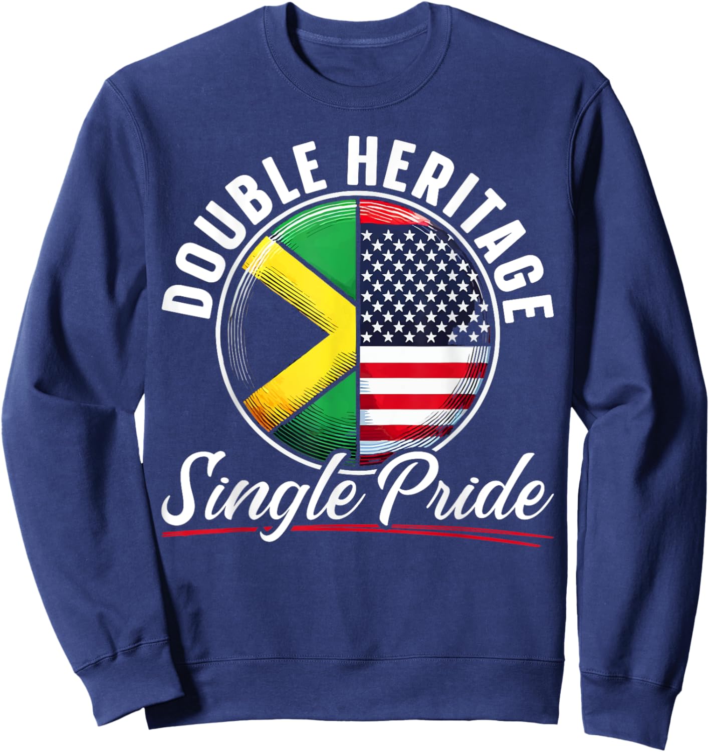 Half Jamaican Half American USA Flag Jamaica America Sweatshirt - Sweatshirt | Navy