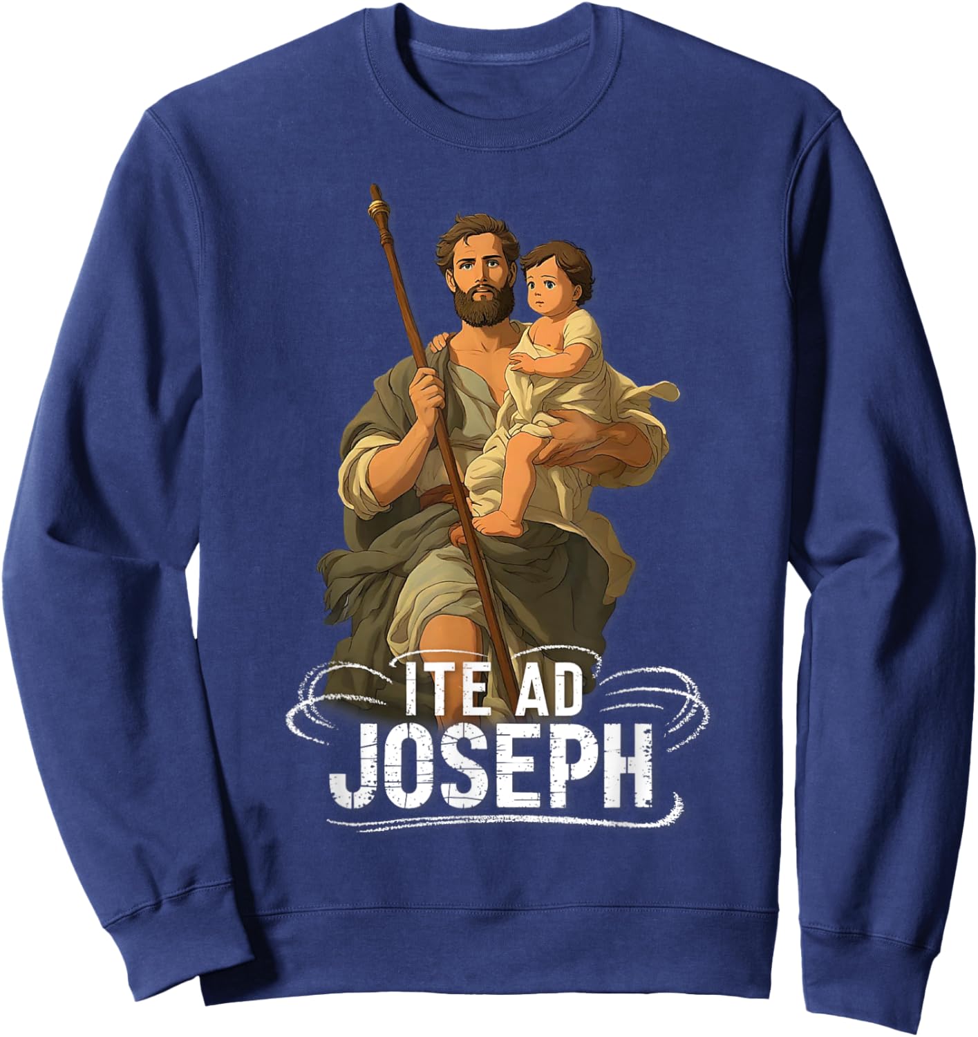 Saint Joseph Catholic Father And Worker Sweatshirt - Sweatshirt | Navy