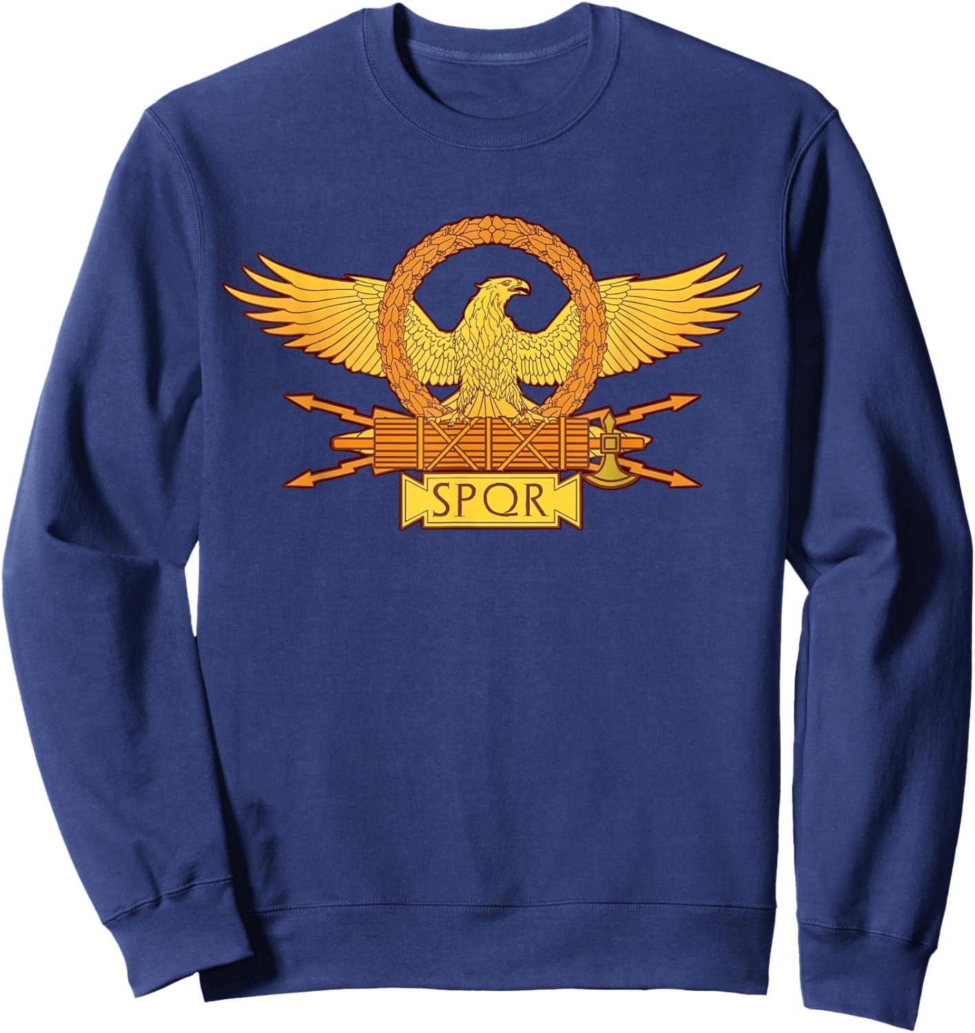 Imperial SPQR Eagle Roman Legion Emblem Sweatshirt - Sweatshirt | Navy