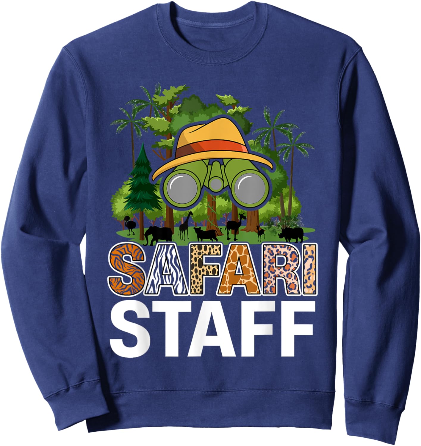 Safari Staff Art Women Zookeeper Costume Zoo Jungle Sweatshirt - Sweatshirt | Navy
