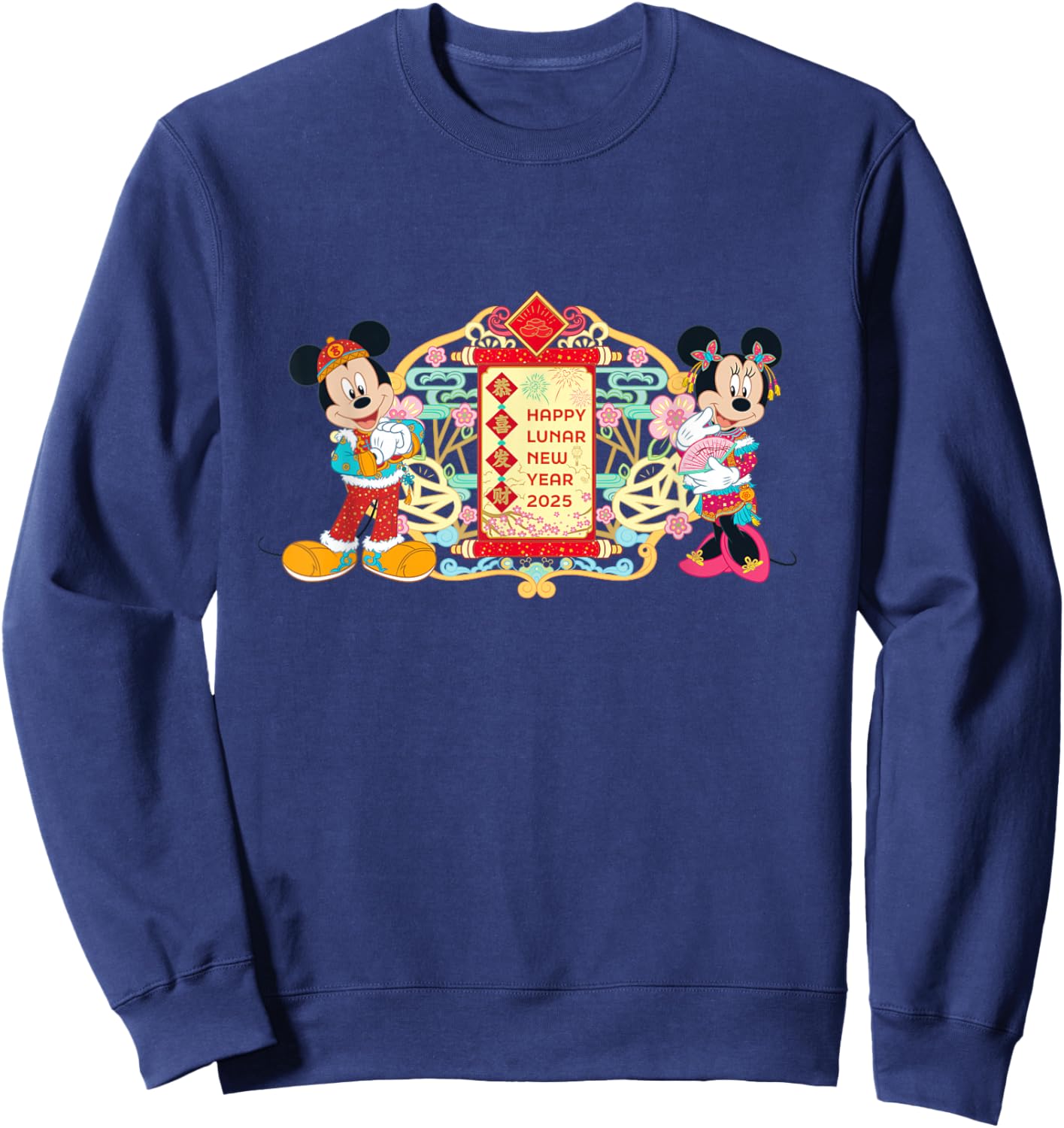 Disney Mickey & Minnie Chinese Happy Lunar New Year 2025 Sweatshirt - Sweatshirt | Navy
