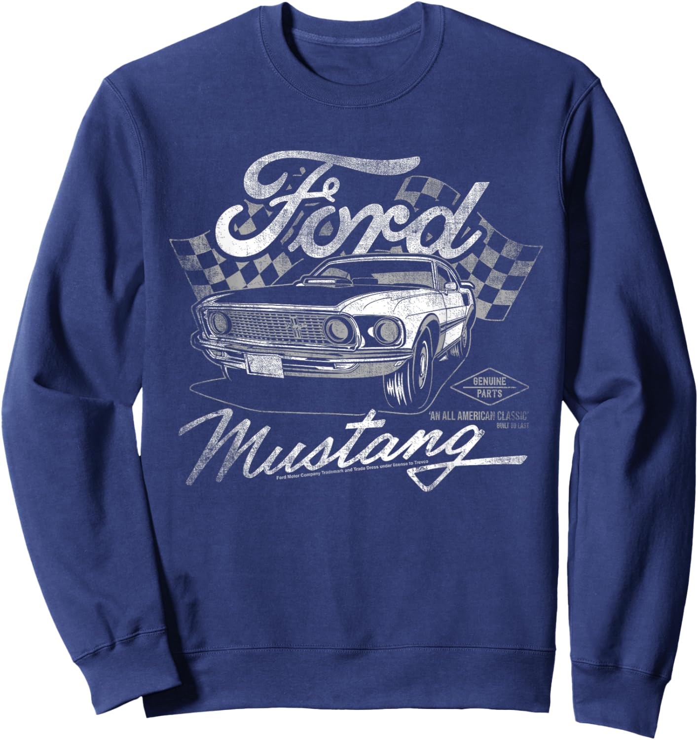 Ford Mustang Flags Sweatshirt - Sweatshirt | Navy