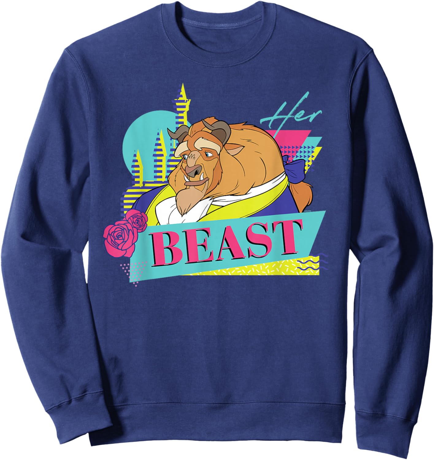 Disney Beauty and The Beast Couples Matching Her Beast Sweatshirt - Sweatshirt | Navy