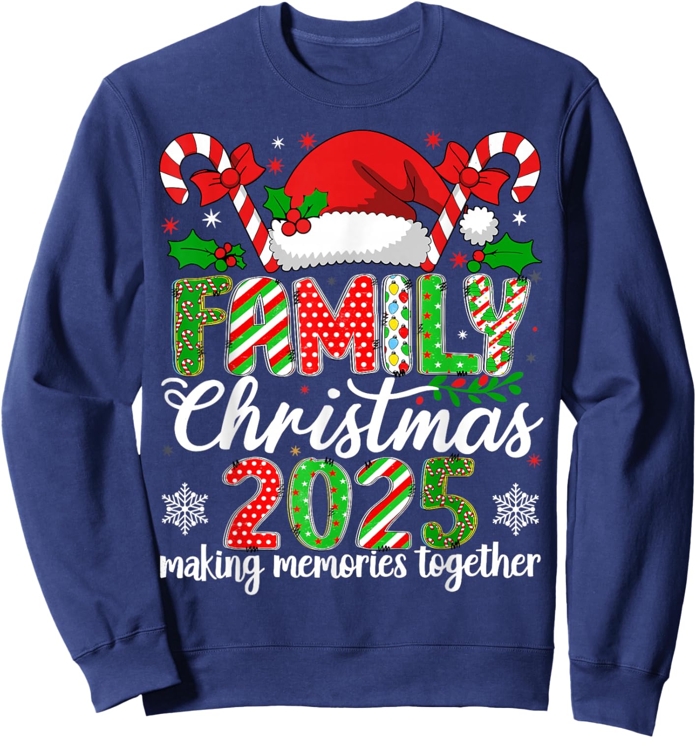 Family Christmas 2025 Matching Outfit Xmas Squad Santa Group Sweatshirt - Sweatshirt | Navy
