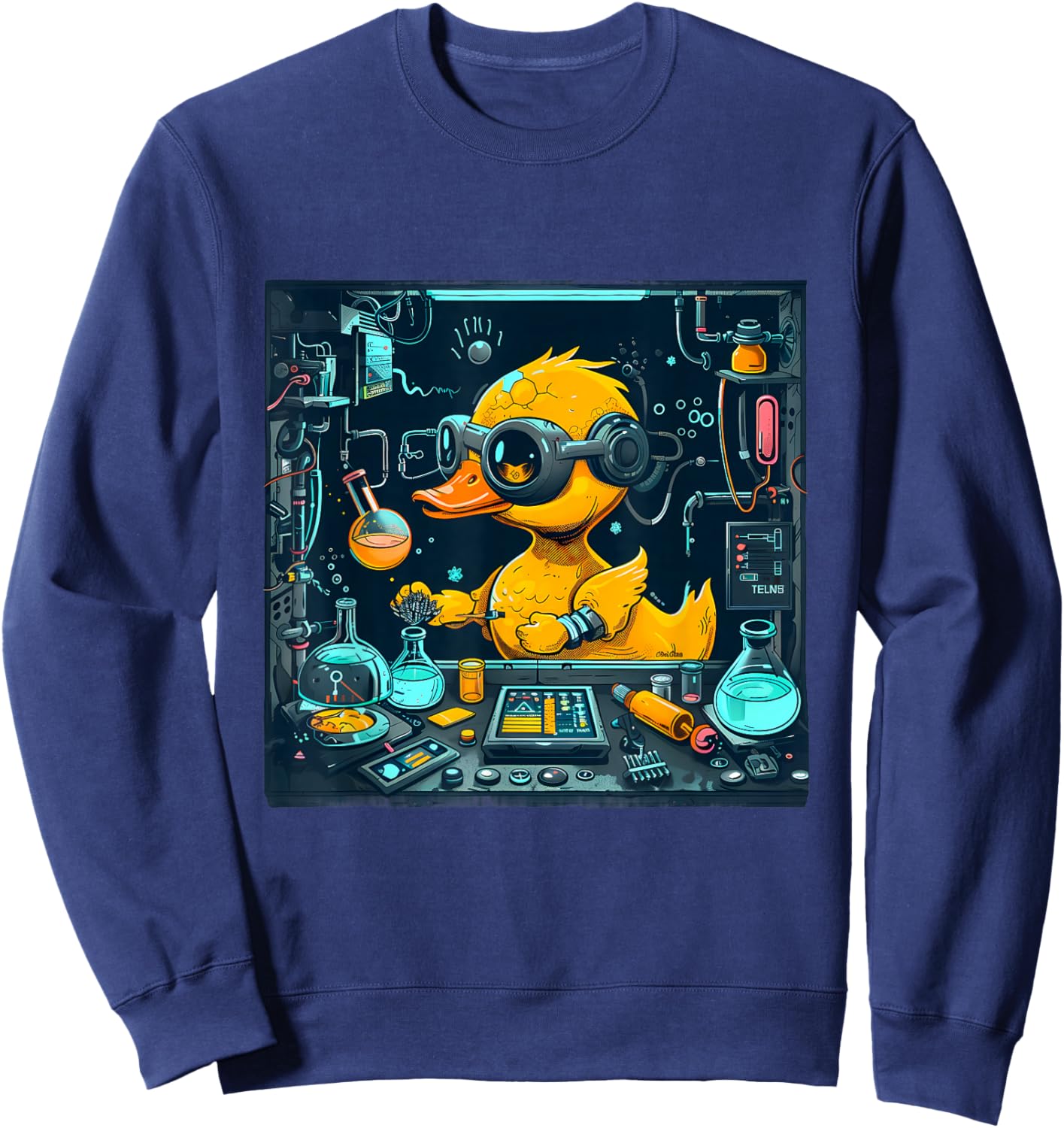 Rubber Duck Physics Chemists Teacher Science Rubber Duckie Sweatshirt - Sweatshirt | Navy