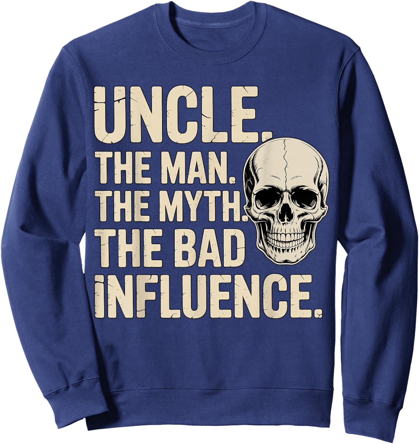 Uncle The Bad Influence Skull Sweatshirt - Sweatshirt | Navy