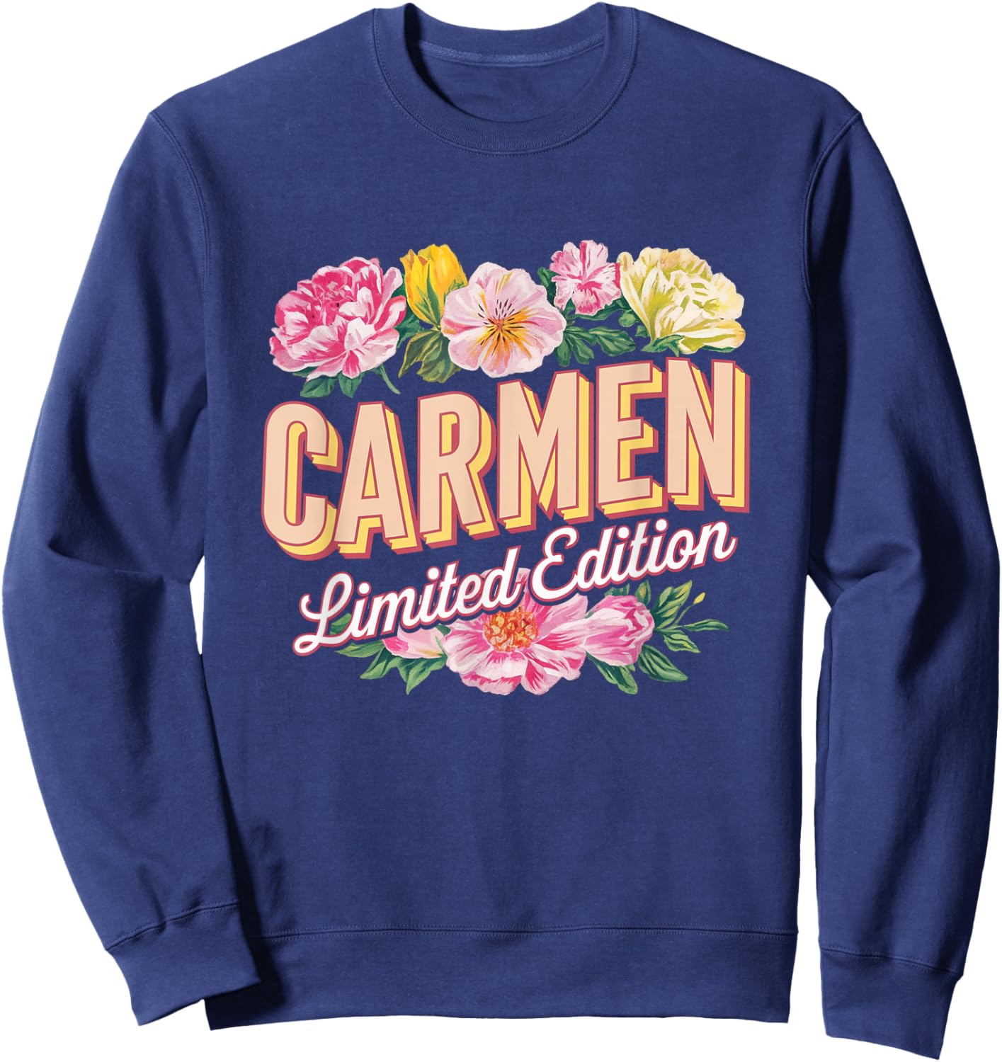 Carmen Limited Edition Vintage Custom Name Wife Grandma Sweatshirt - Sweatshirt | Navy