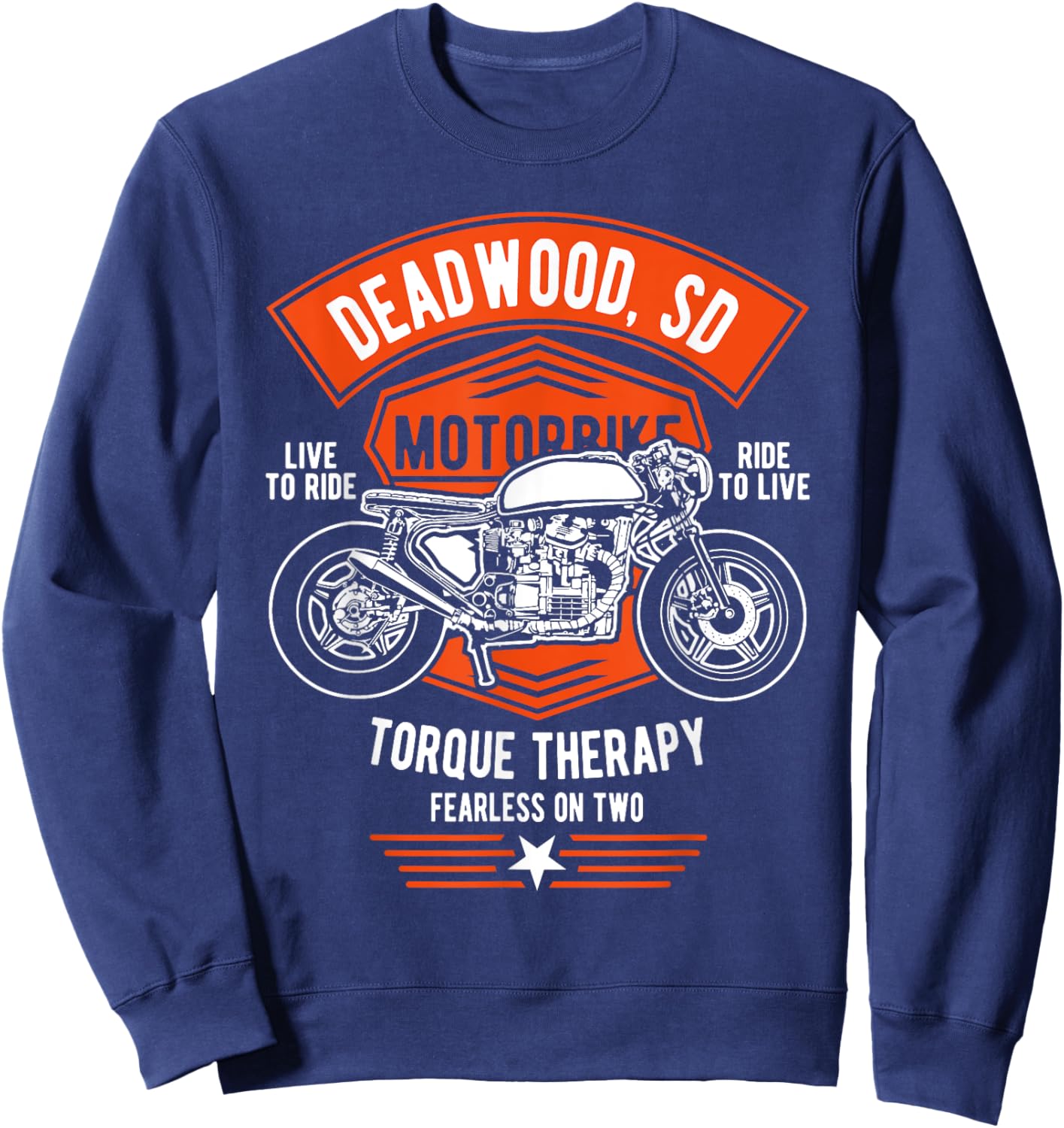Deadwood South Dakota USA Motorcycle Design Souvenir Sweatshirt - Sweatshirt | Navy