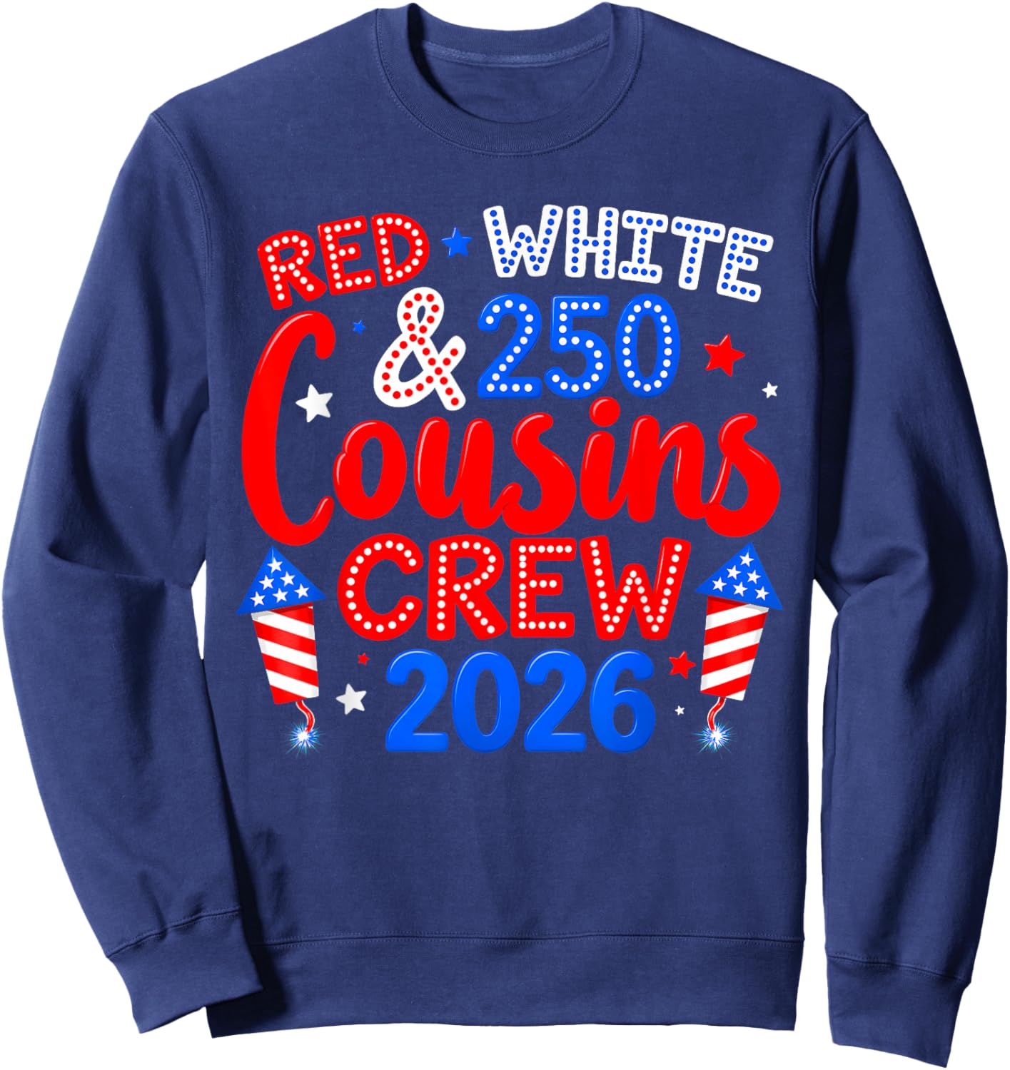 Cousin Crew 4th July Family Matching Women Kids Sweatshirt - Sweatshirt | Navy