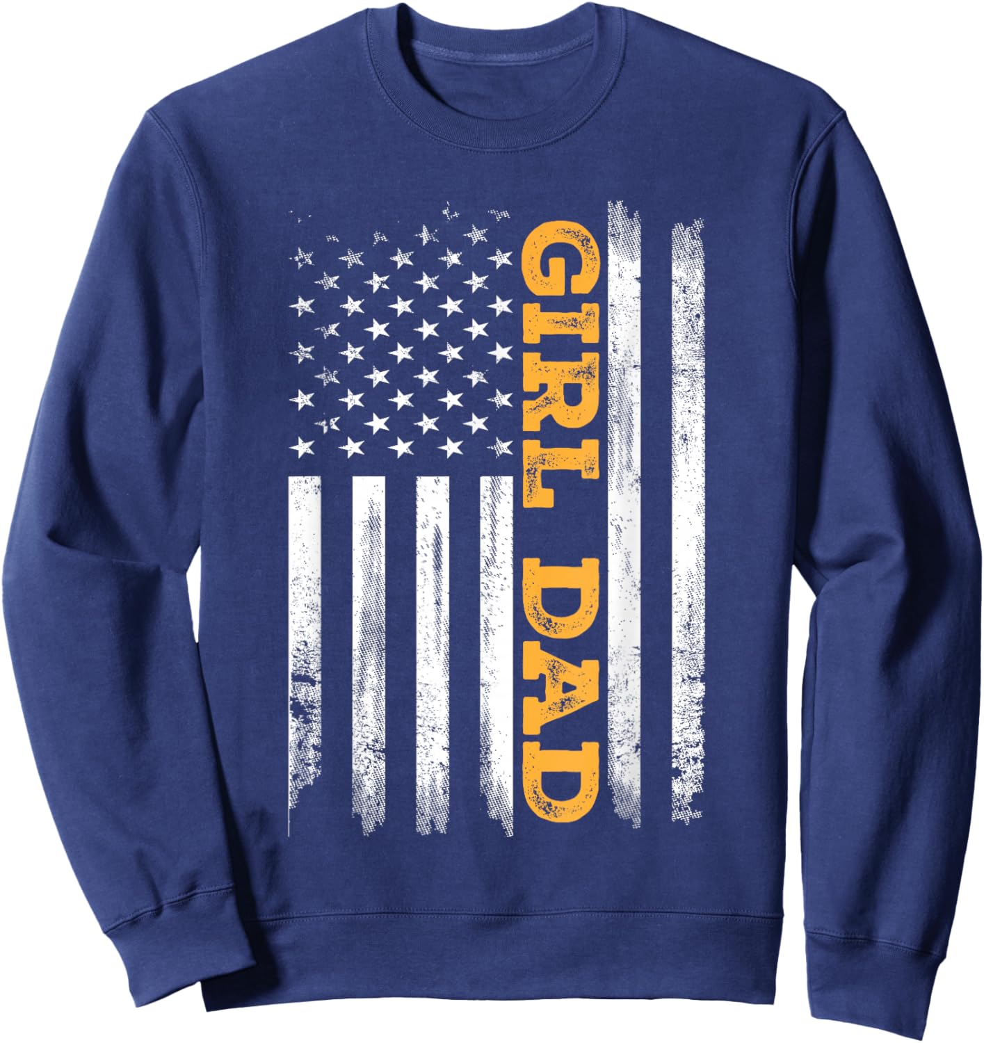 Girl Dad Father's Day Dad Daughter, Dad Of Girls Outnumbered Sweatshirt - Sweatshirt | Navy