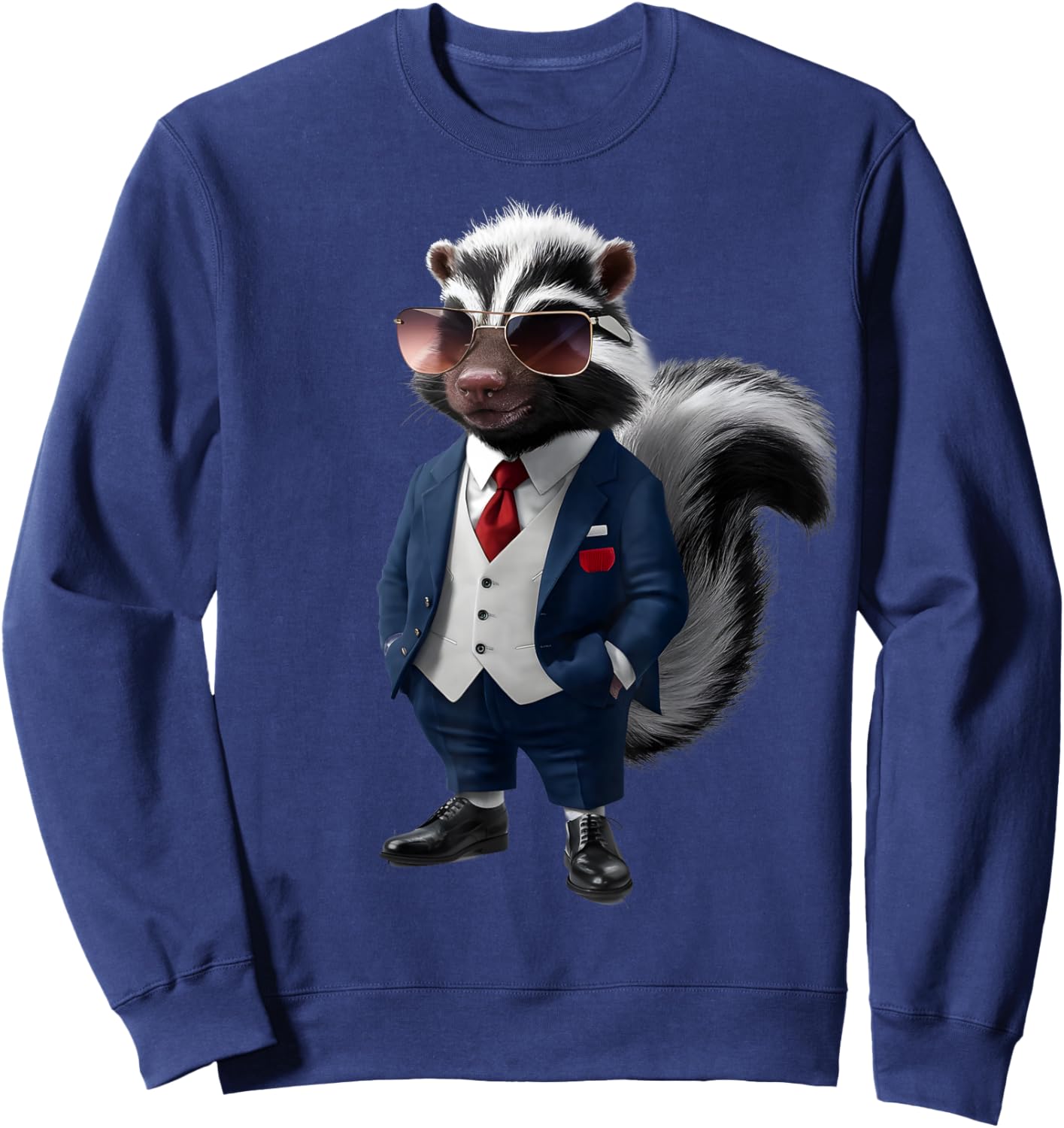 Skunk Men's Women's Skunk in Suit Skunk Sweatshirt - Sweatshirt | Navy