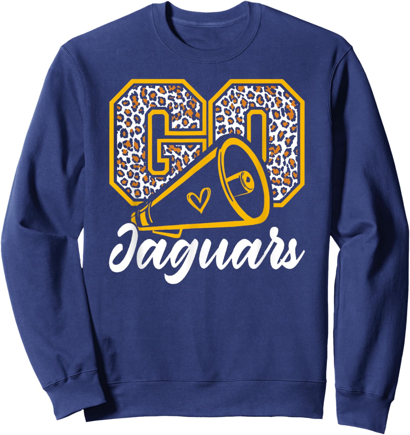 Go Cheer Jaguars School Team Spirit Vintage Sweatshirt - Sweatshirt | Navy