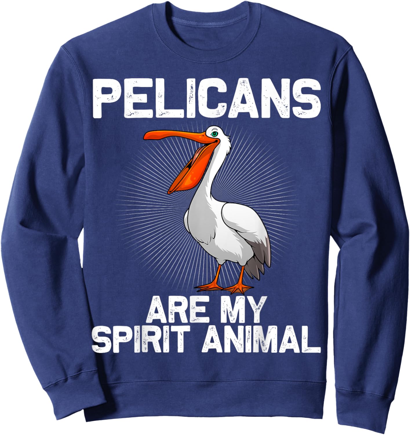 Cool Pelican Design Women Kids Pelican Bird Pelican Sweatshirt - Sweatshirt | Navy