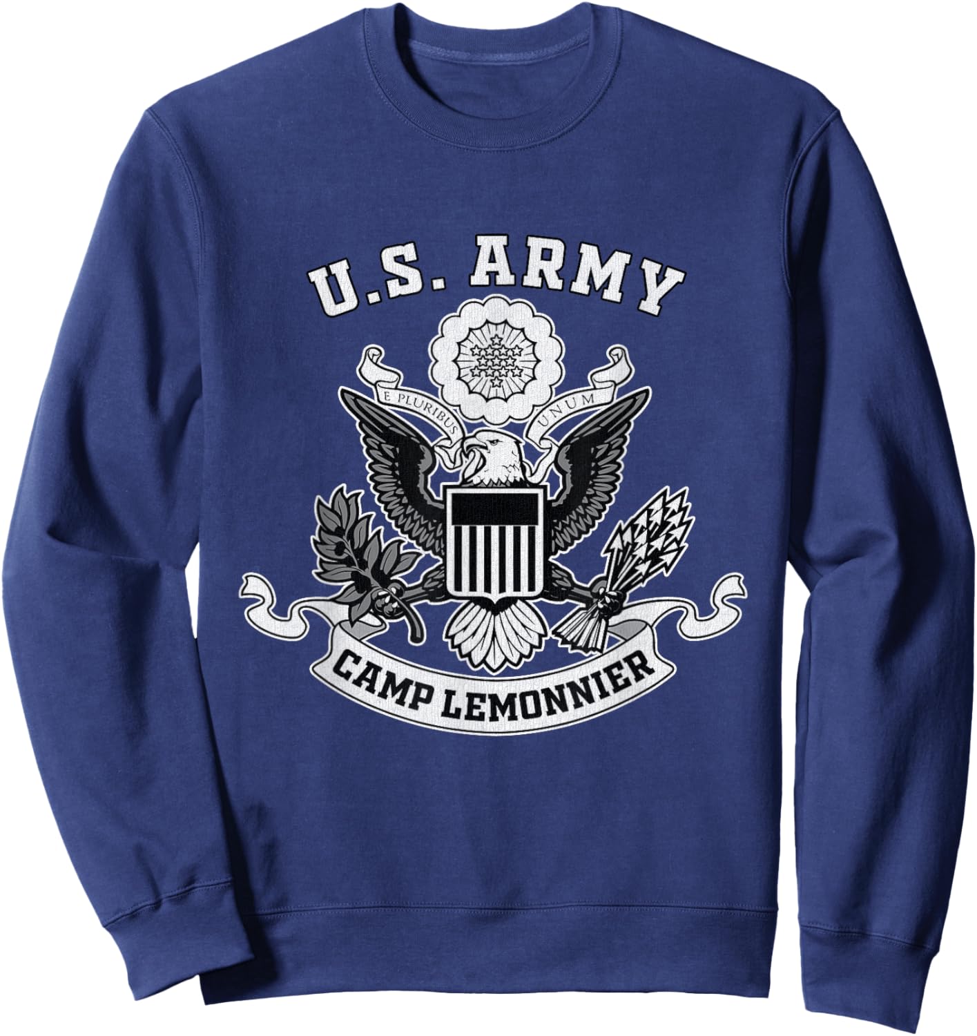 Camp Lemonnier Djibouti Military Base Eagle Emblem Vintage Sweatshirt - Sweatshirt | Navy
