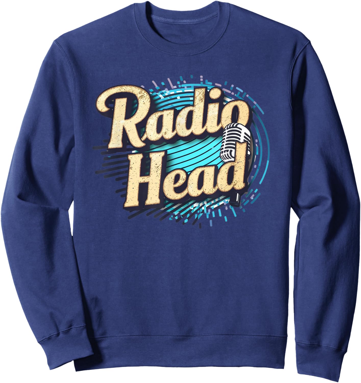 Retro Vintage Radio Head Sweatshirt - Sweatshirt | Navy