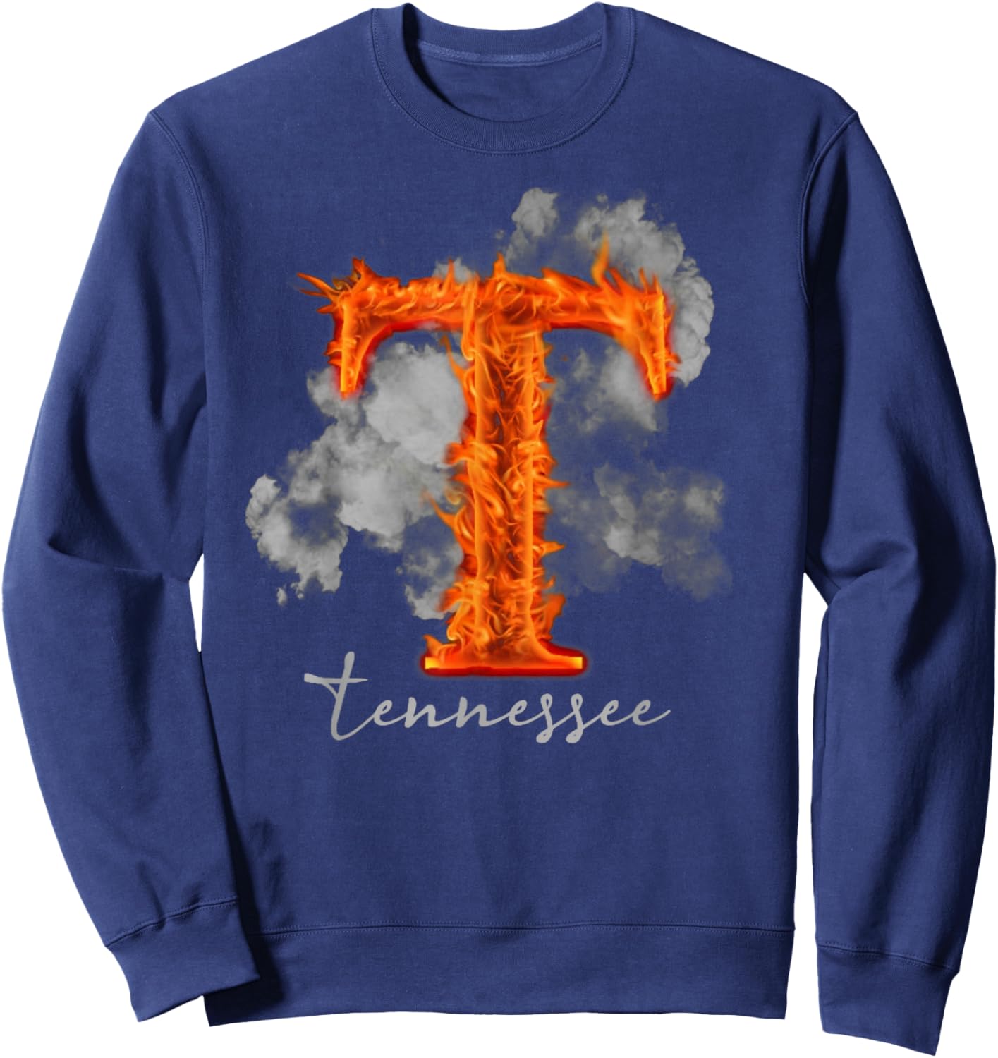 Tennessee TN Orange Print Design, Tennessee Lovers Outfits Sweatshirt - Sweatshirt | Navy