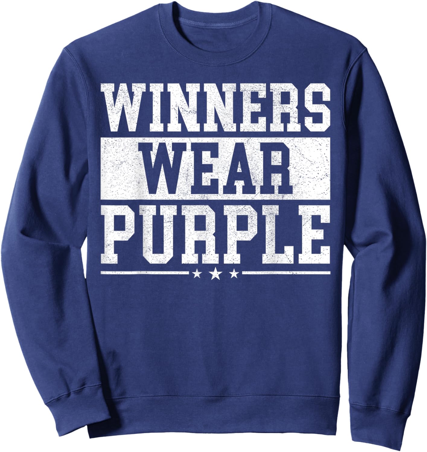 Winners Wear Purple Color War Camp Spirit Game Team Wear Sweatshirt - Sweatshirt | Navy