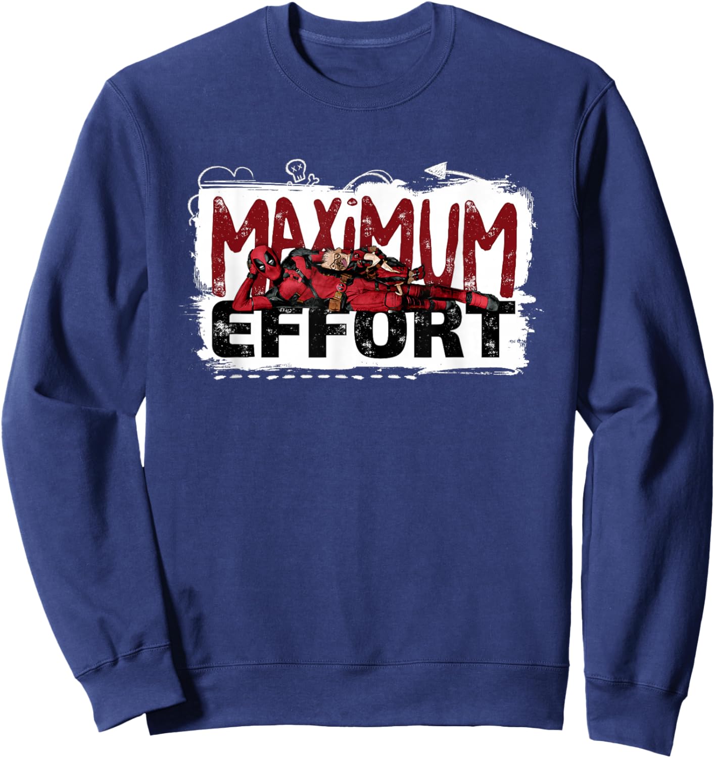 Marvel Studios Deadpool & Wolverine Dogpool Maximum Effort Sweatshirt - Sweatshirt | Navy