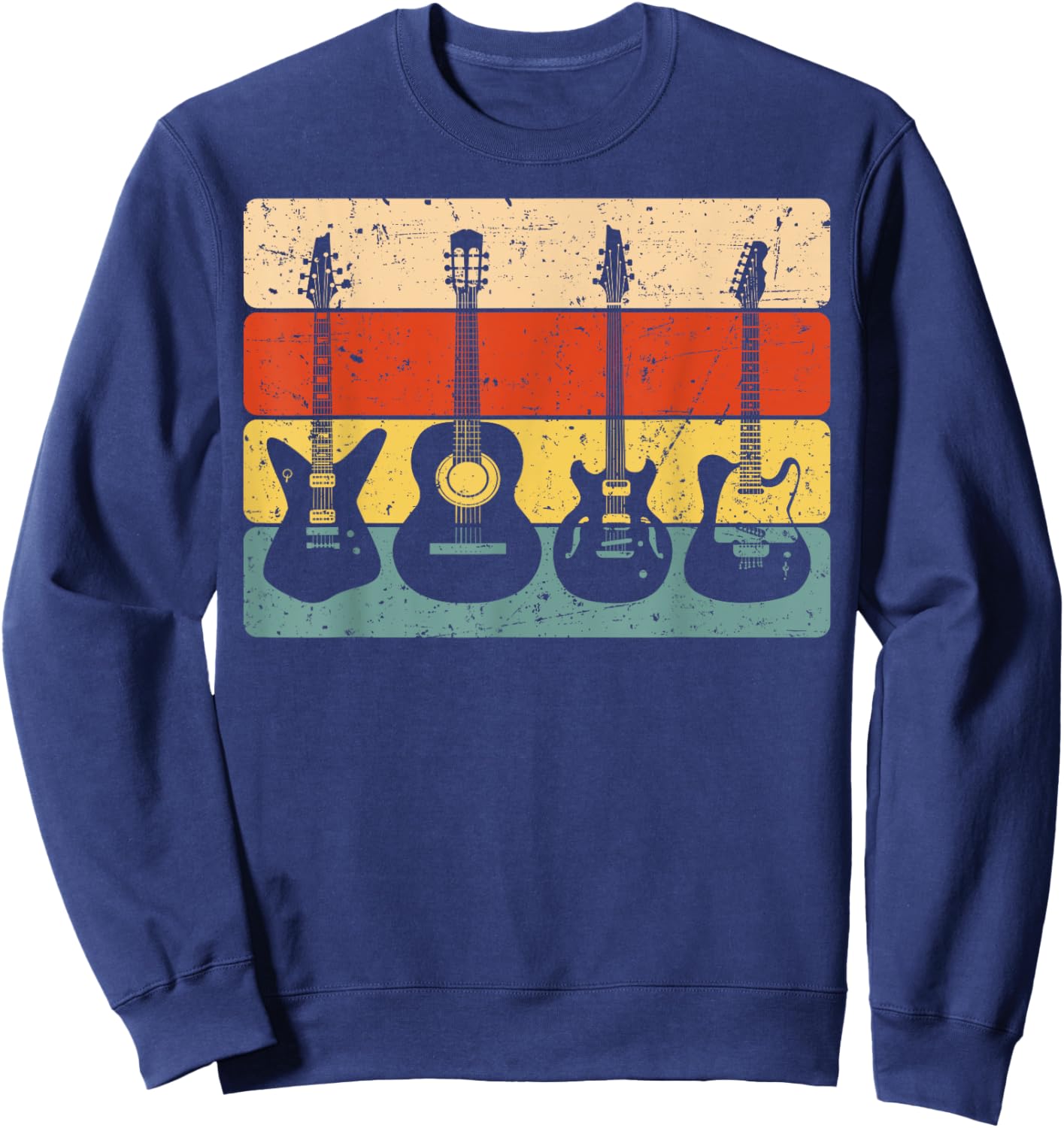 Cool Guitar Design Women Guitarist Guitar Player Sweatshirt - Sweatshirt | Navy