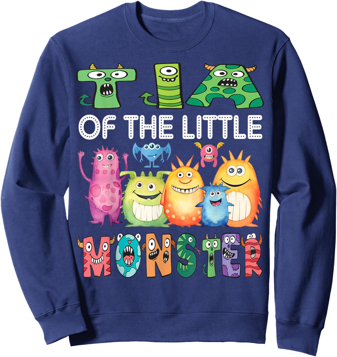 Tia Of The Little Monster Kids 1St Birthday Party Sweatshirt - Sweatshirt | Navy